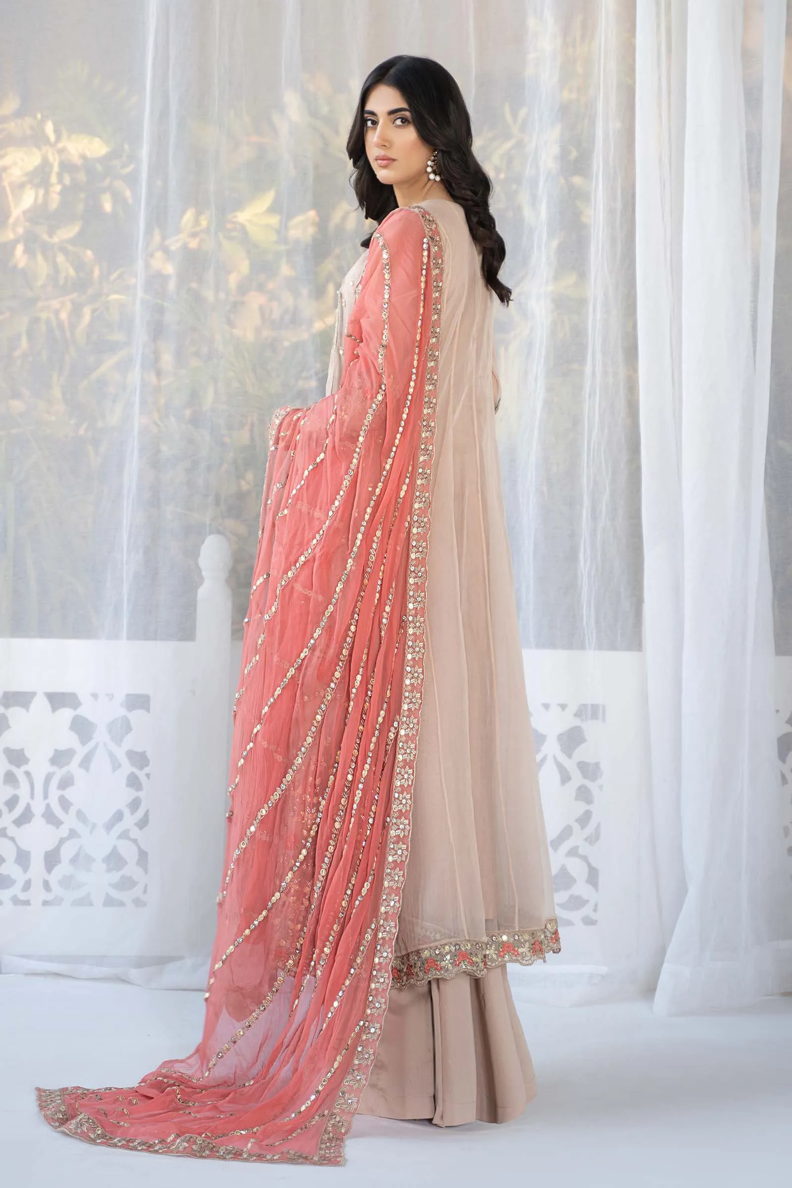 3 Piece Embroidered Organza Suit | SF-EF24-38