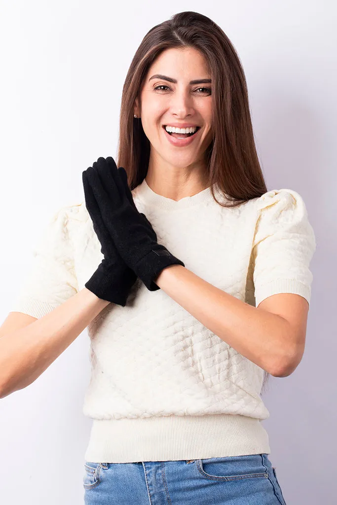All Black Assorted Gloves Set - Black - Box of 3