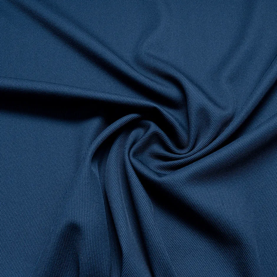 Deep Sky Blue Ribbed Wool