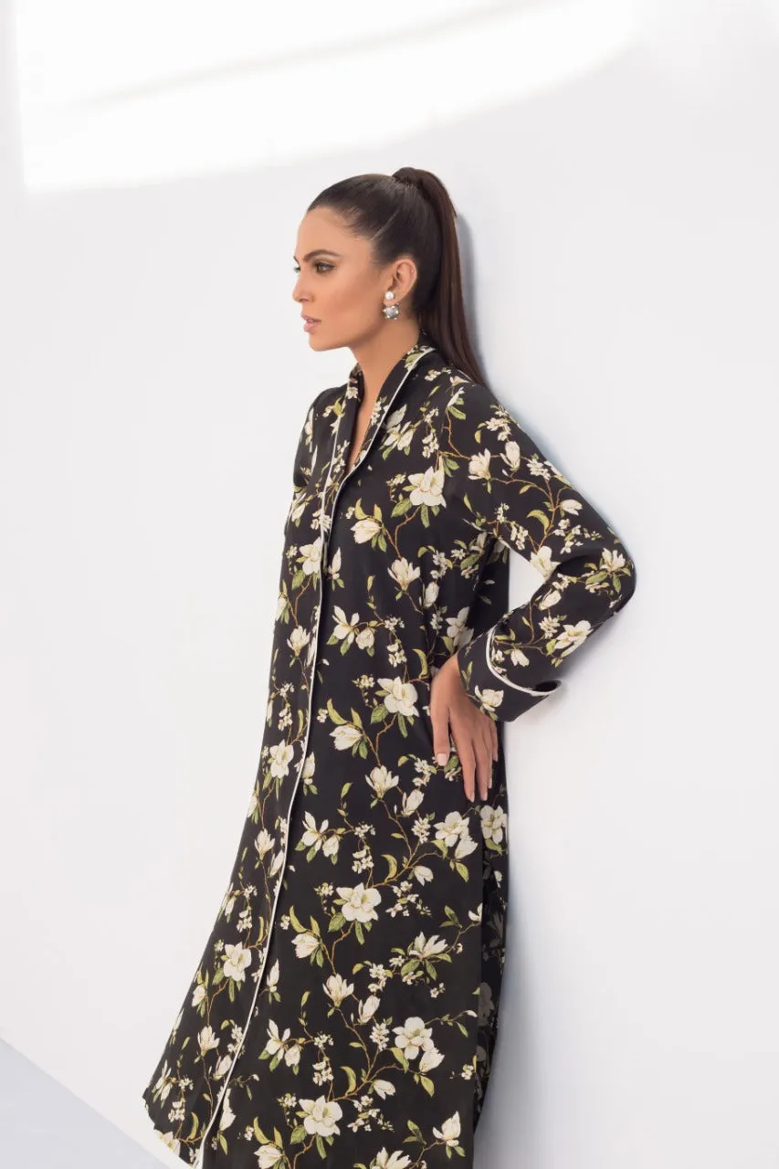 Digitally Printed Front Open Shirt And Printed Culottes
