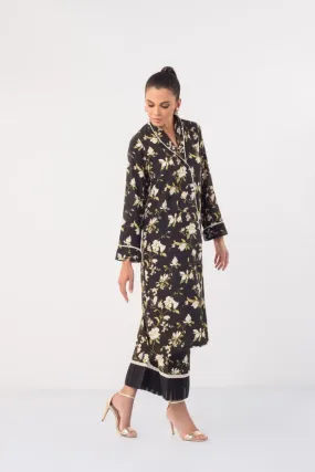 Digitally Printed Front Open Shirt And Printed Culottes