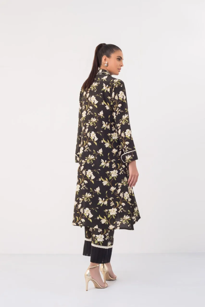 Digitally Printed Front Open Shirt And Printed Culottes