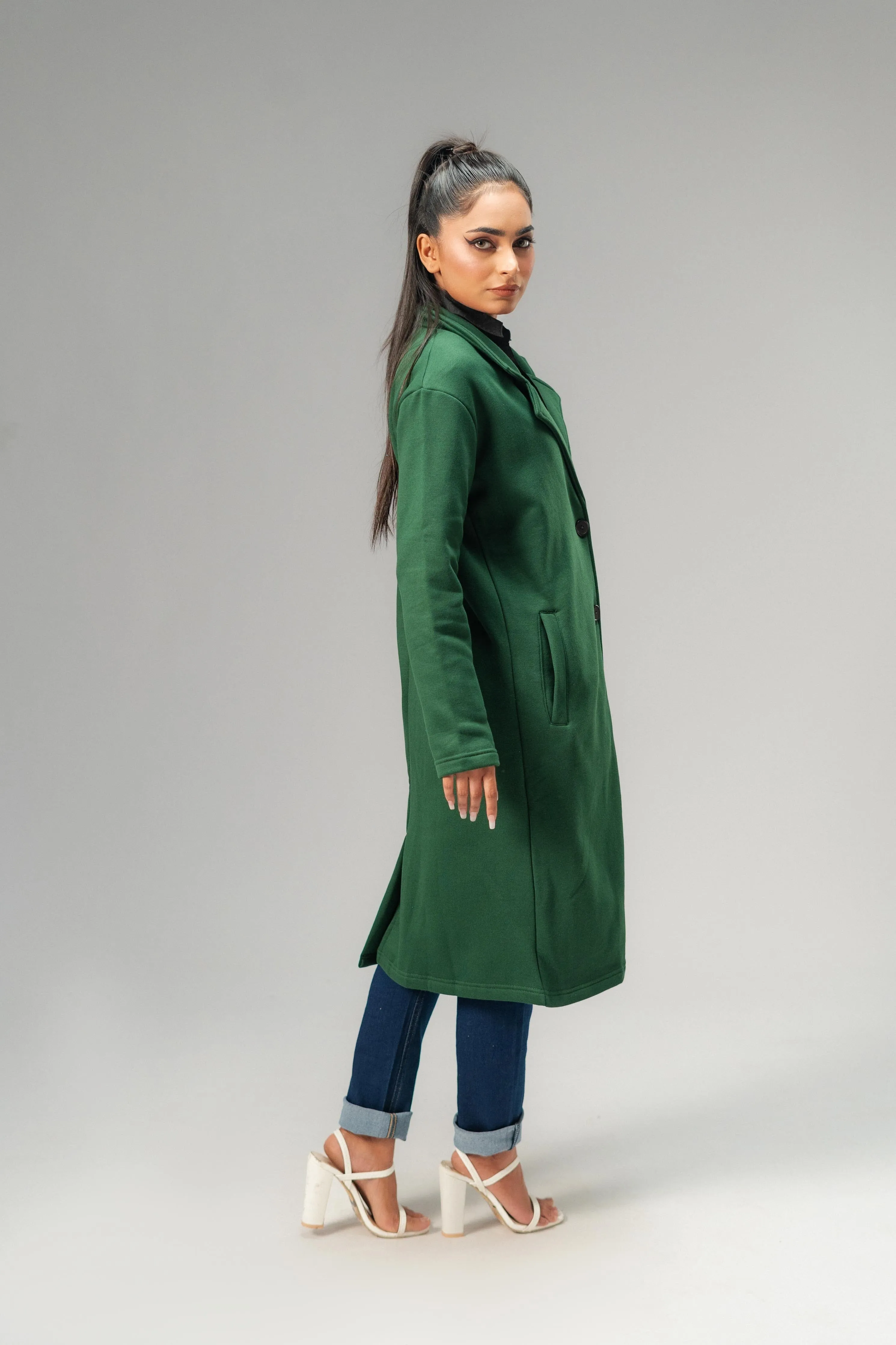 East West Women's Winter Fleece Long Coat