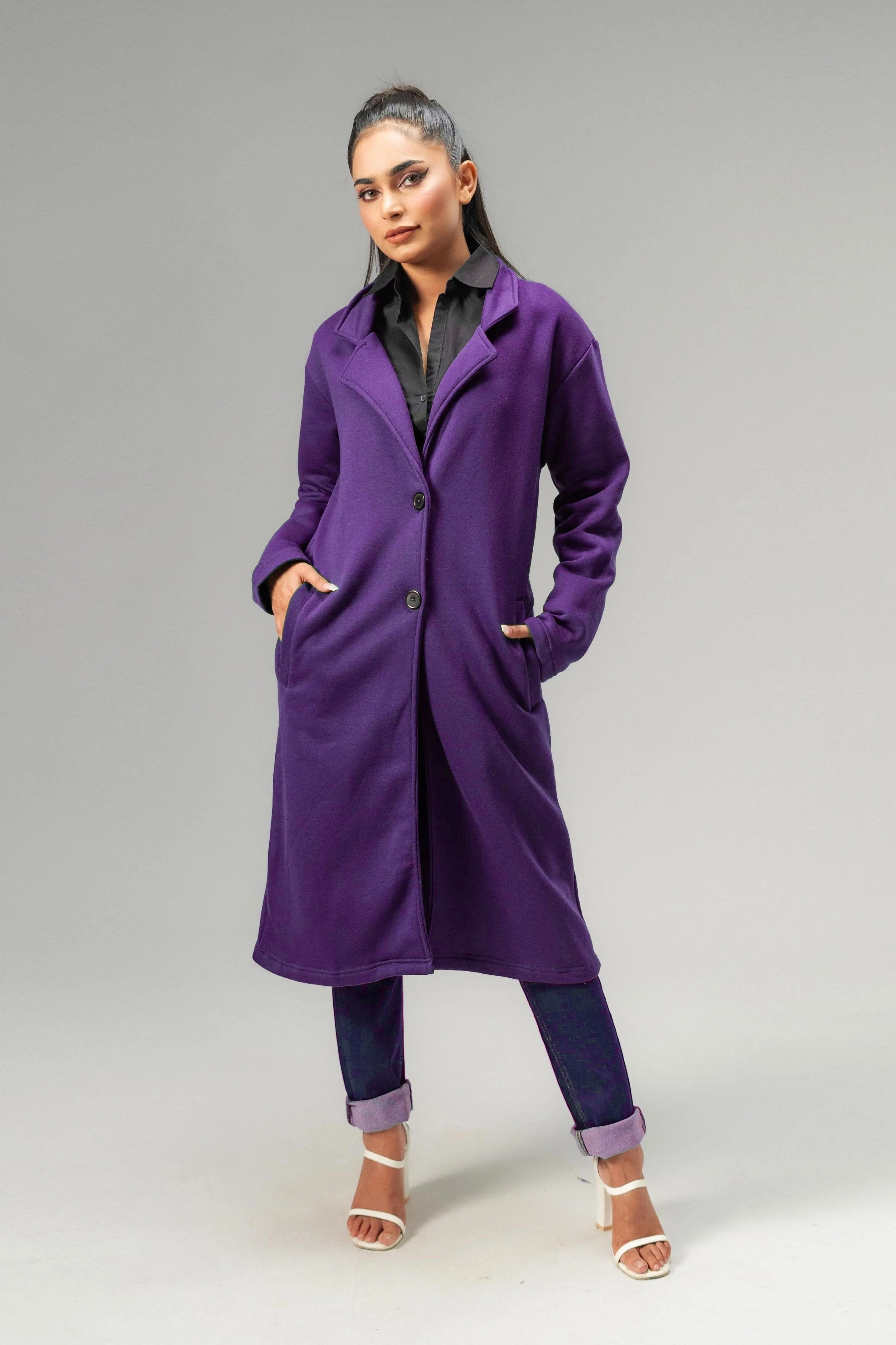 East West Women's Winter Fleece Long Coat