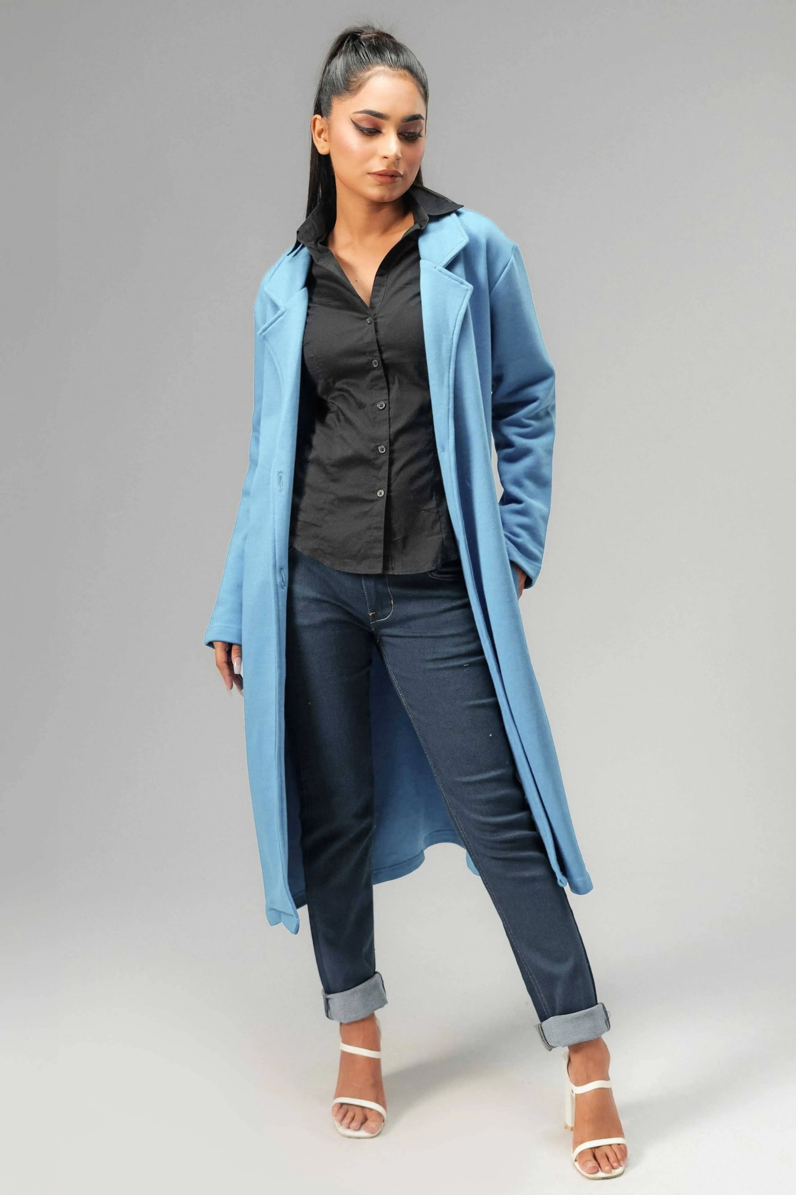 East West Women's Winter Fleece Long Coat