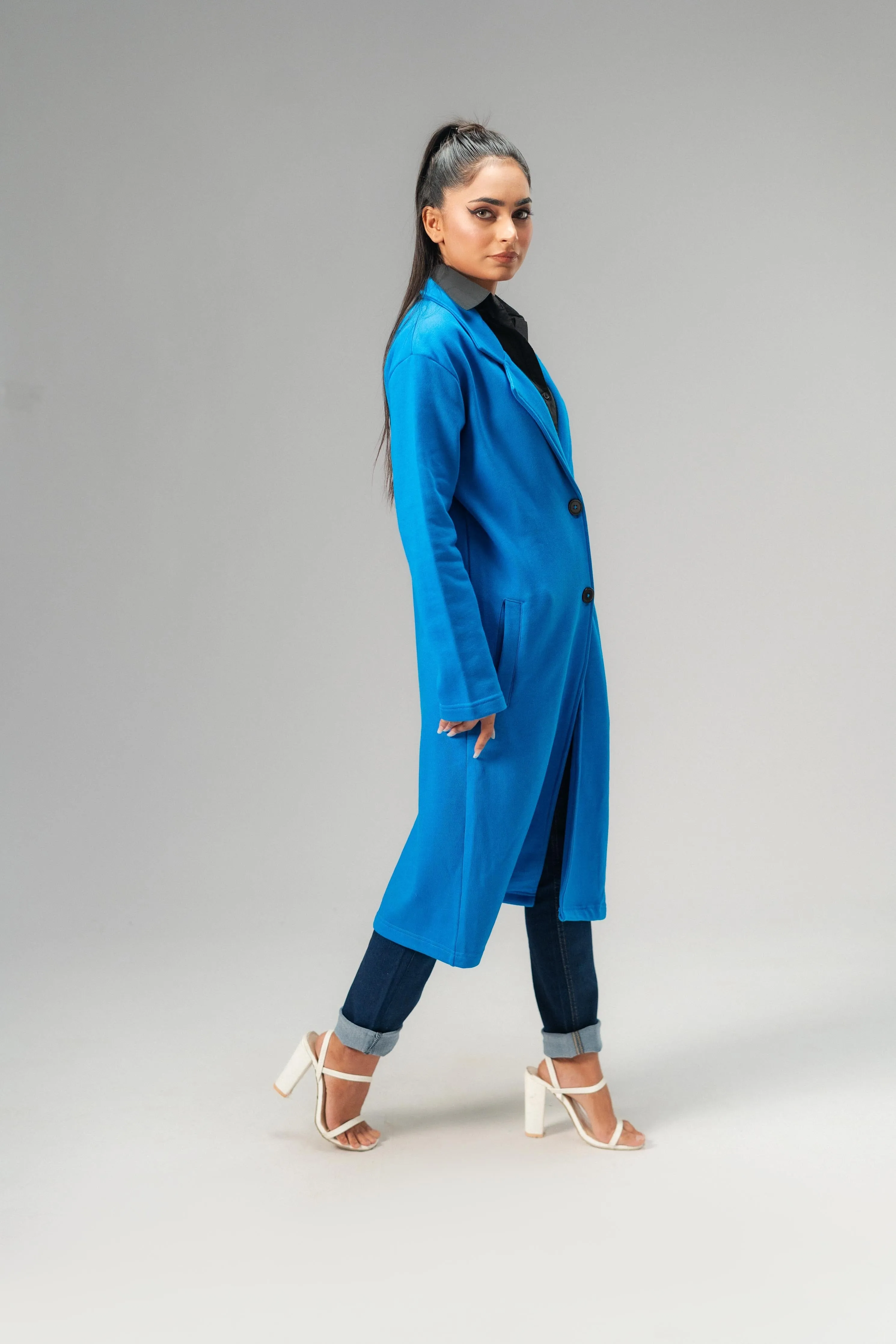 East West Women's Winter Fleece Long Coat
