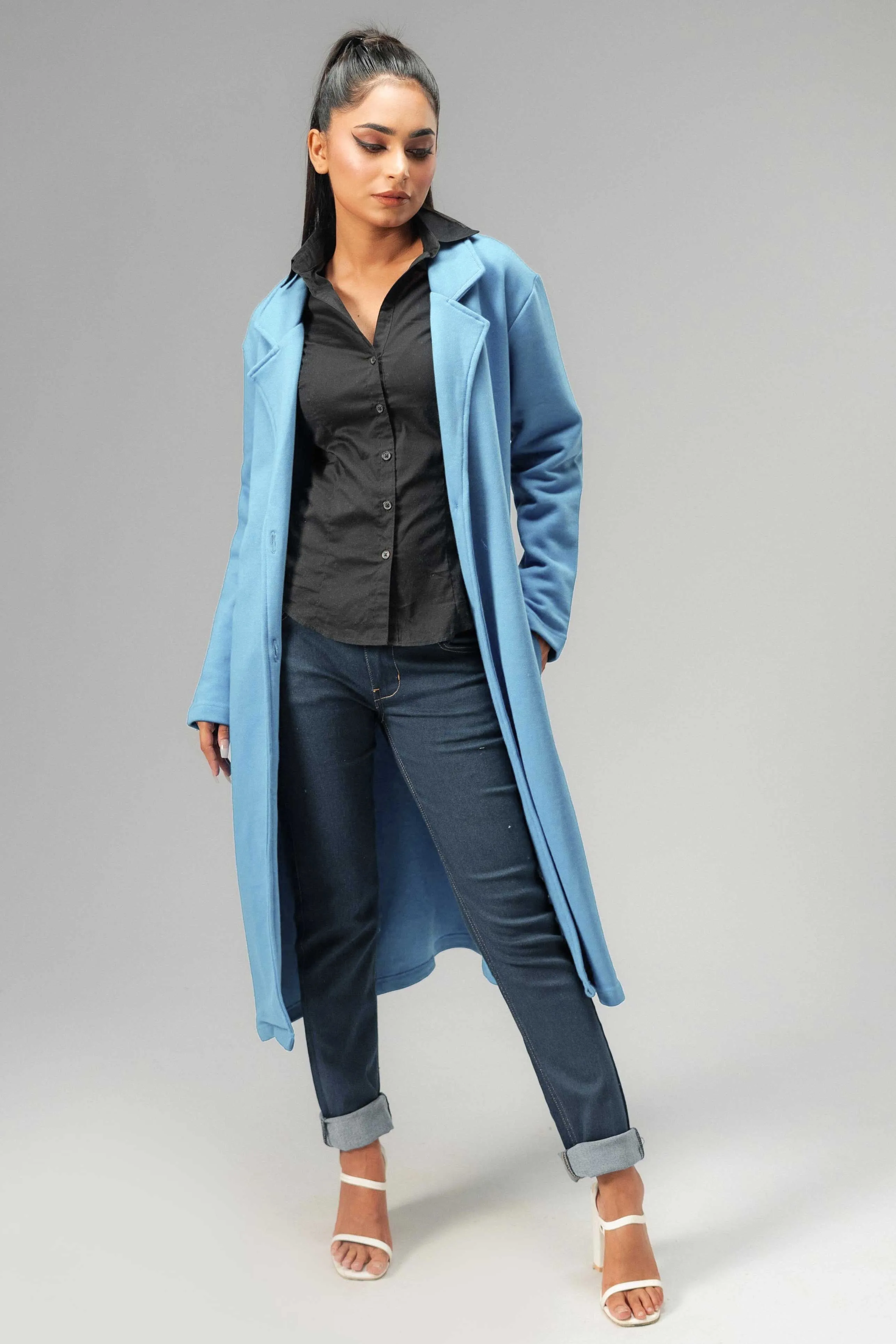 East West Women's Winter Fleece Long Coat