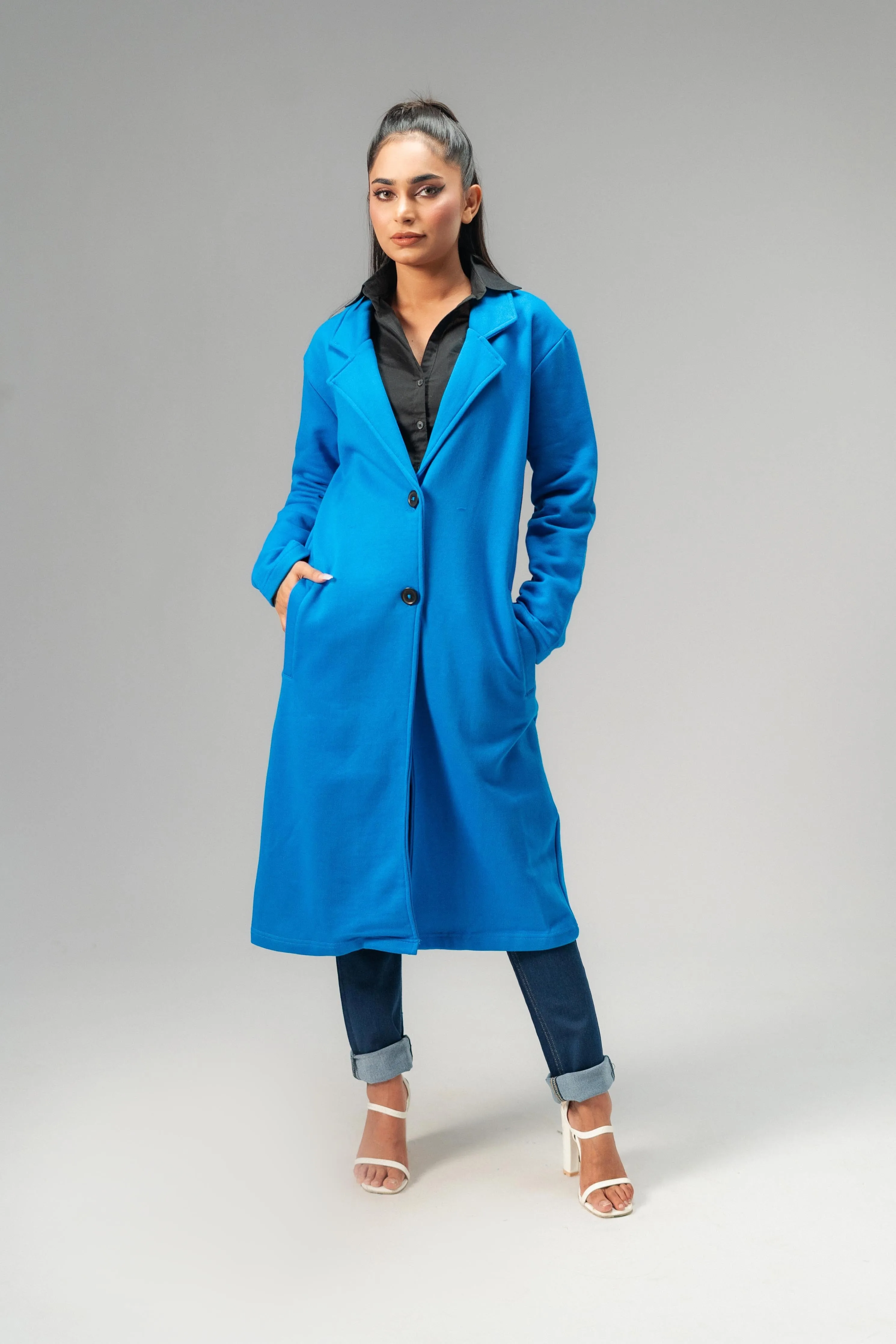 East West Women's Winter Fleece Long Coat