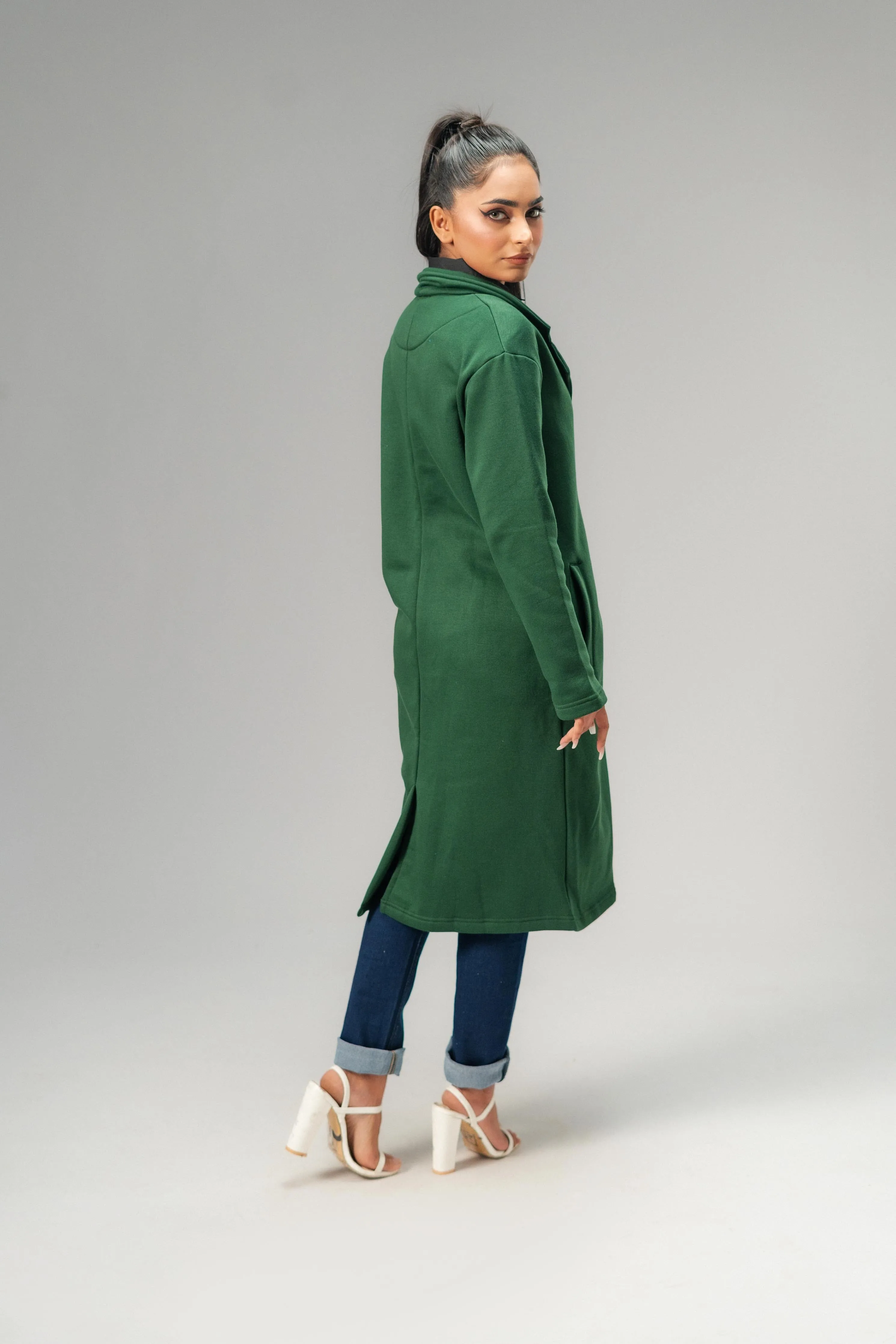 East West Women's Winter Fleece Long Coat