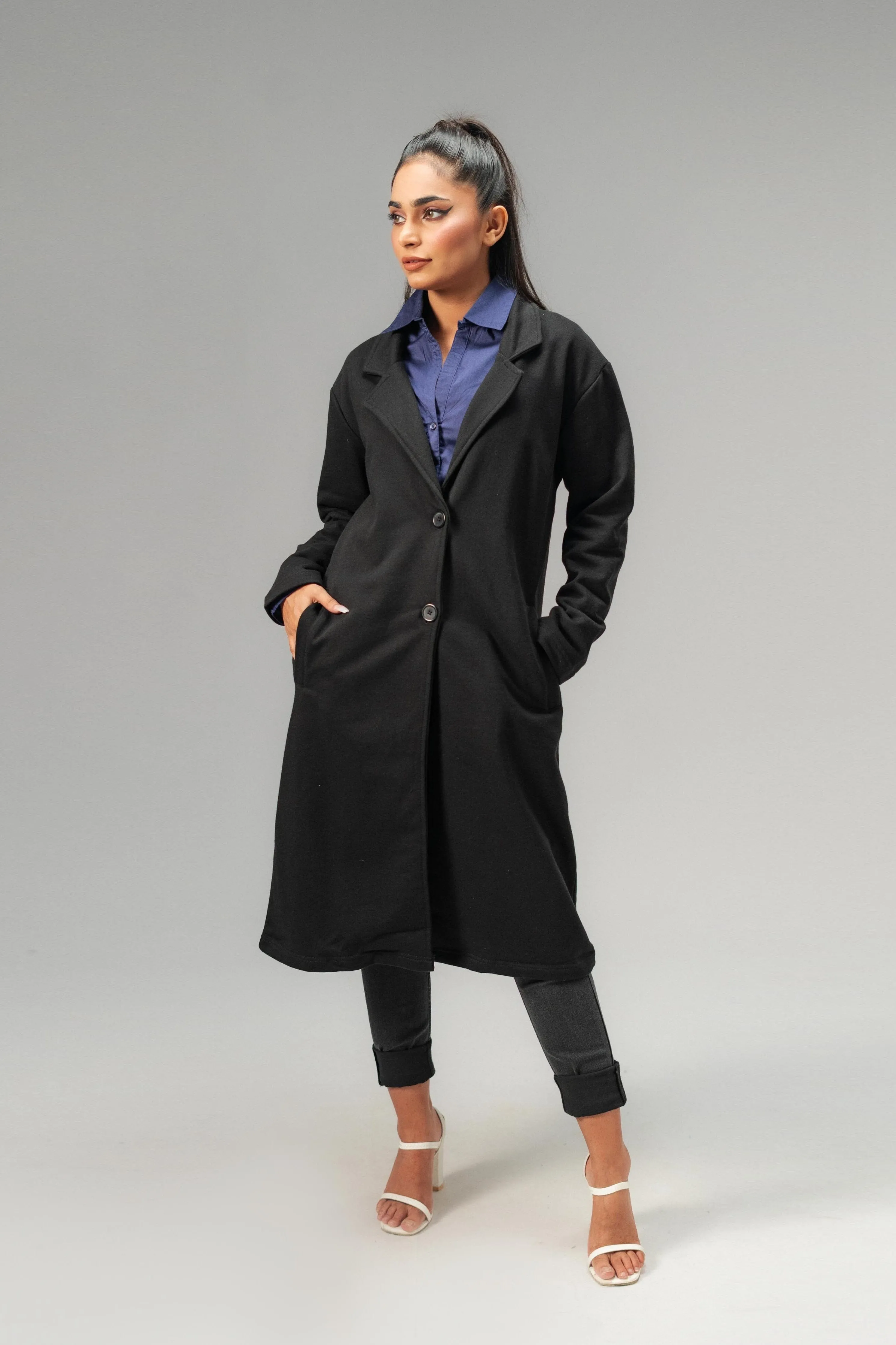 East West Women's Winter Fleece Long Coat
