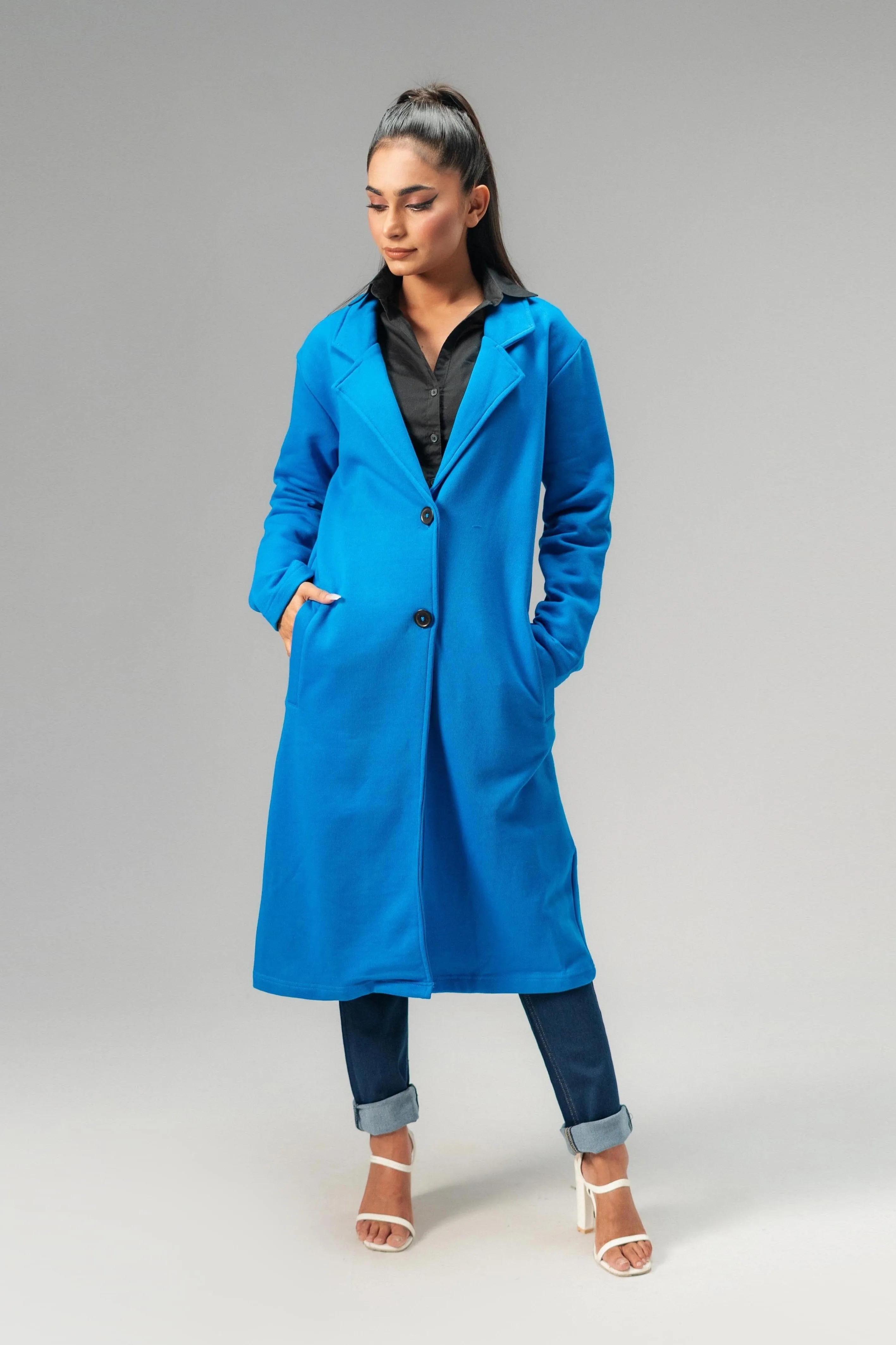 East West Women's Winter Fleece Long Coat