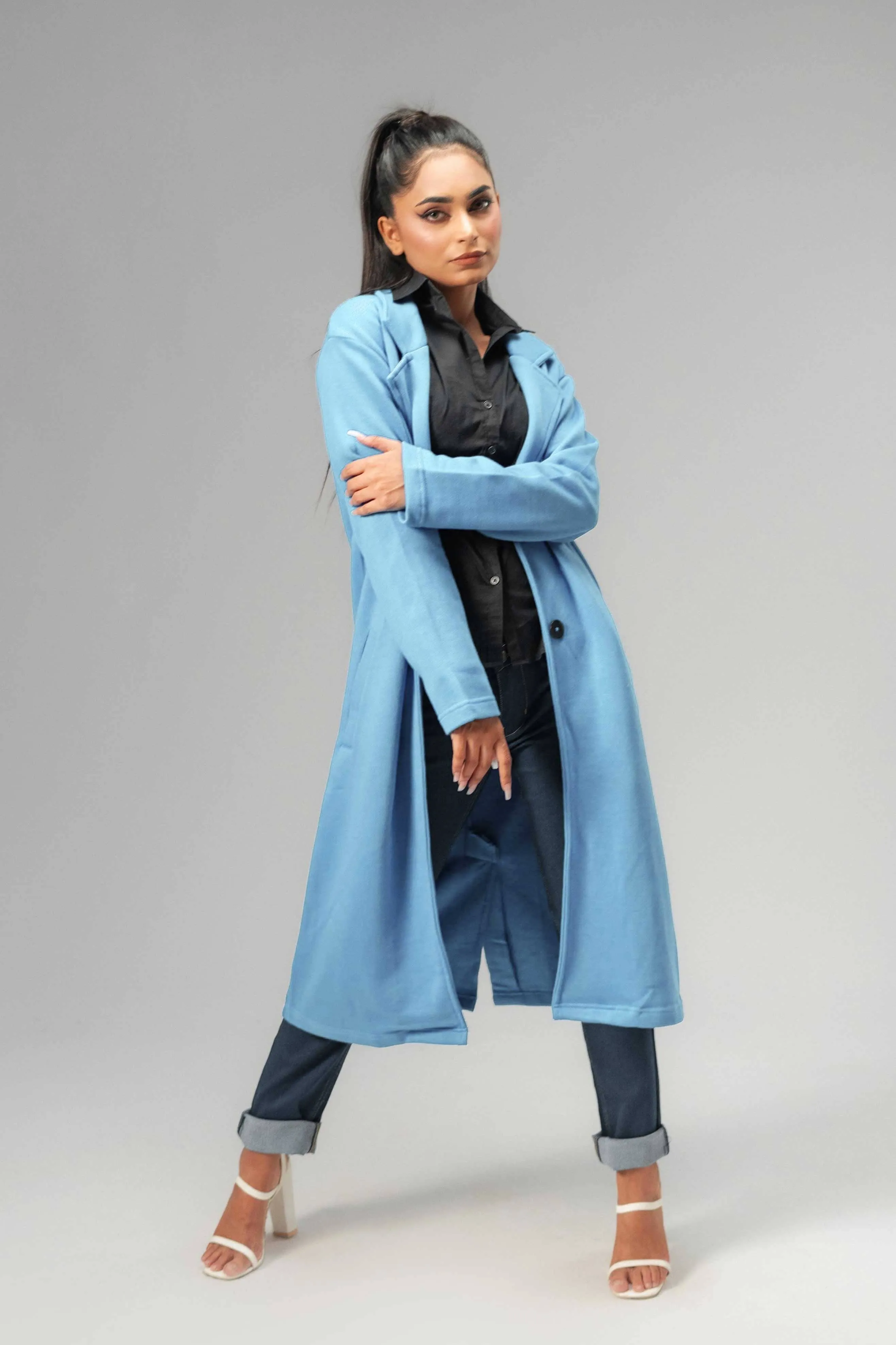 East West Women's Winter Fleece Long Coat