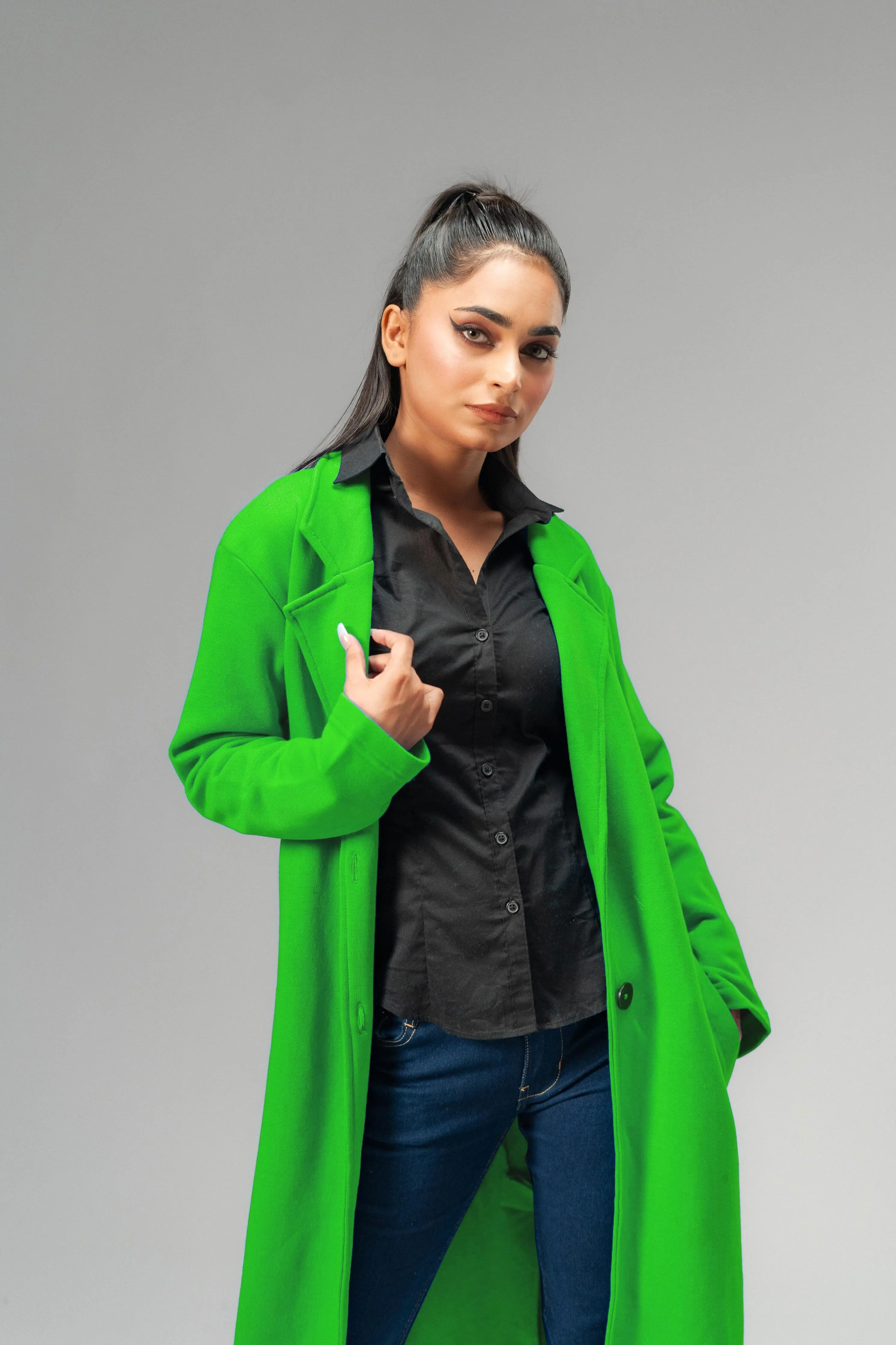 East West Women's Winter Fleece Long Coat