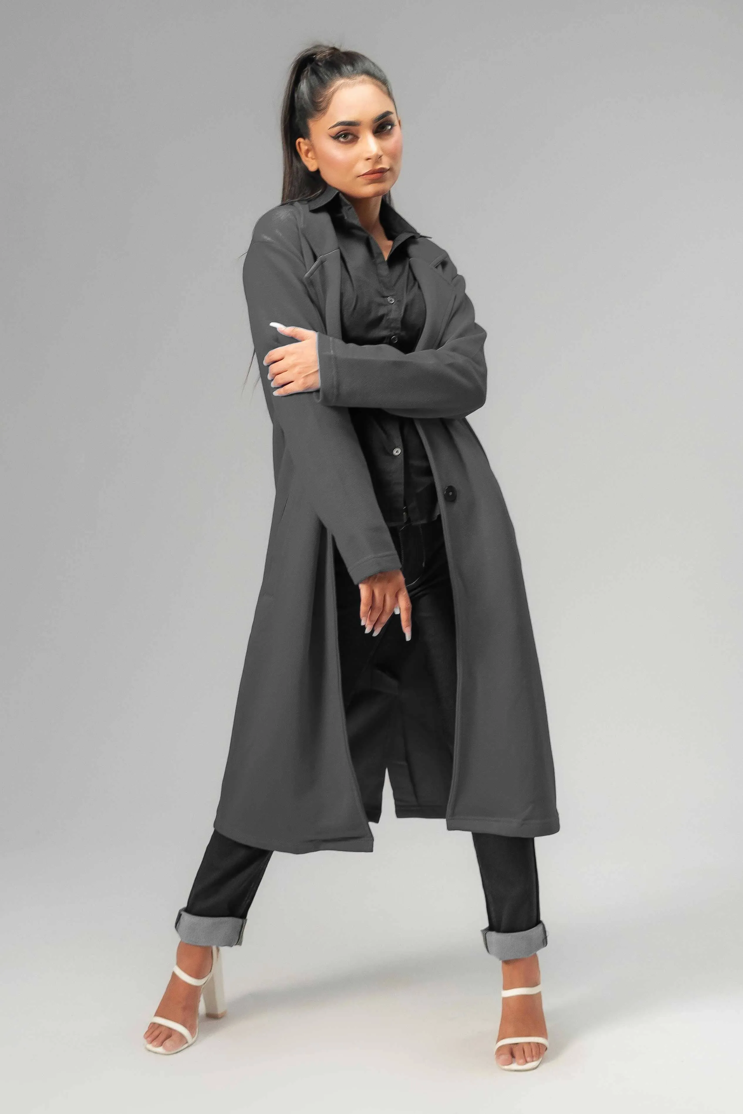 East West Women's Winter Fleece Long Coat