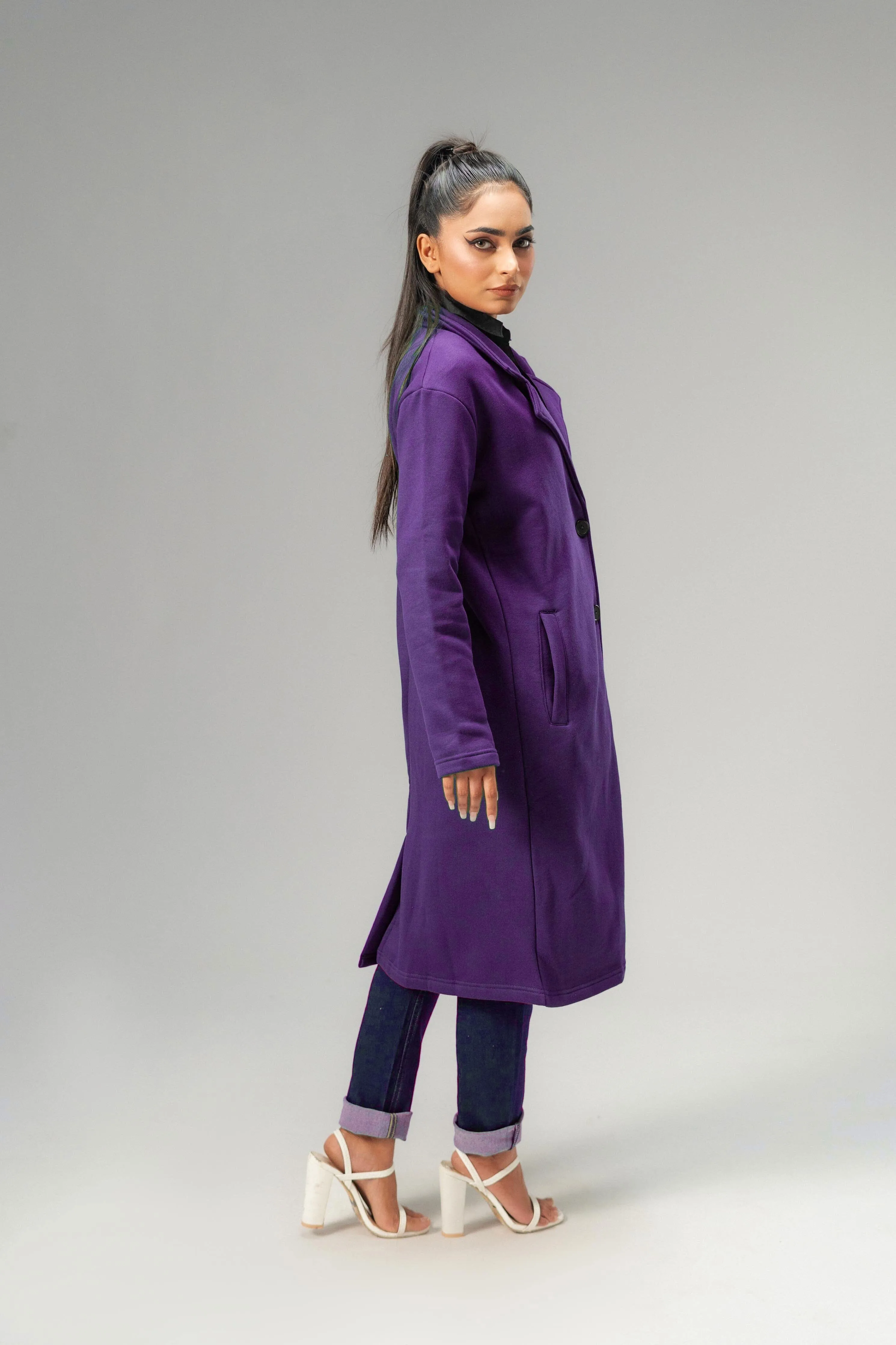 East West Women's Winter Fleece Long Coat