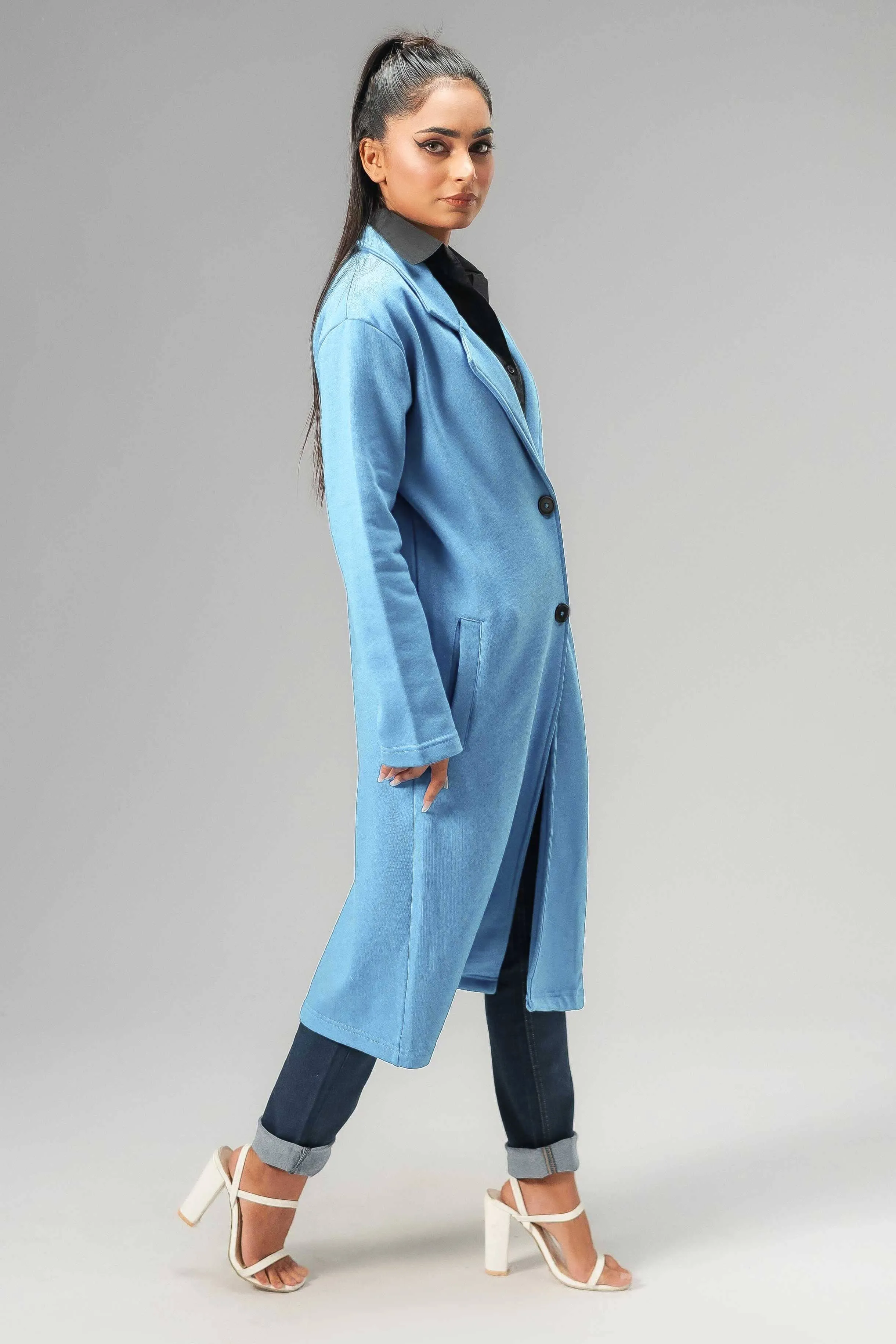 East West Women's Winter Fleece Long Coat