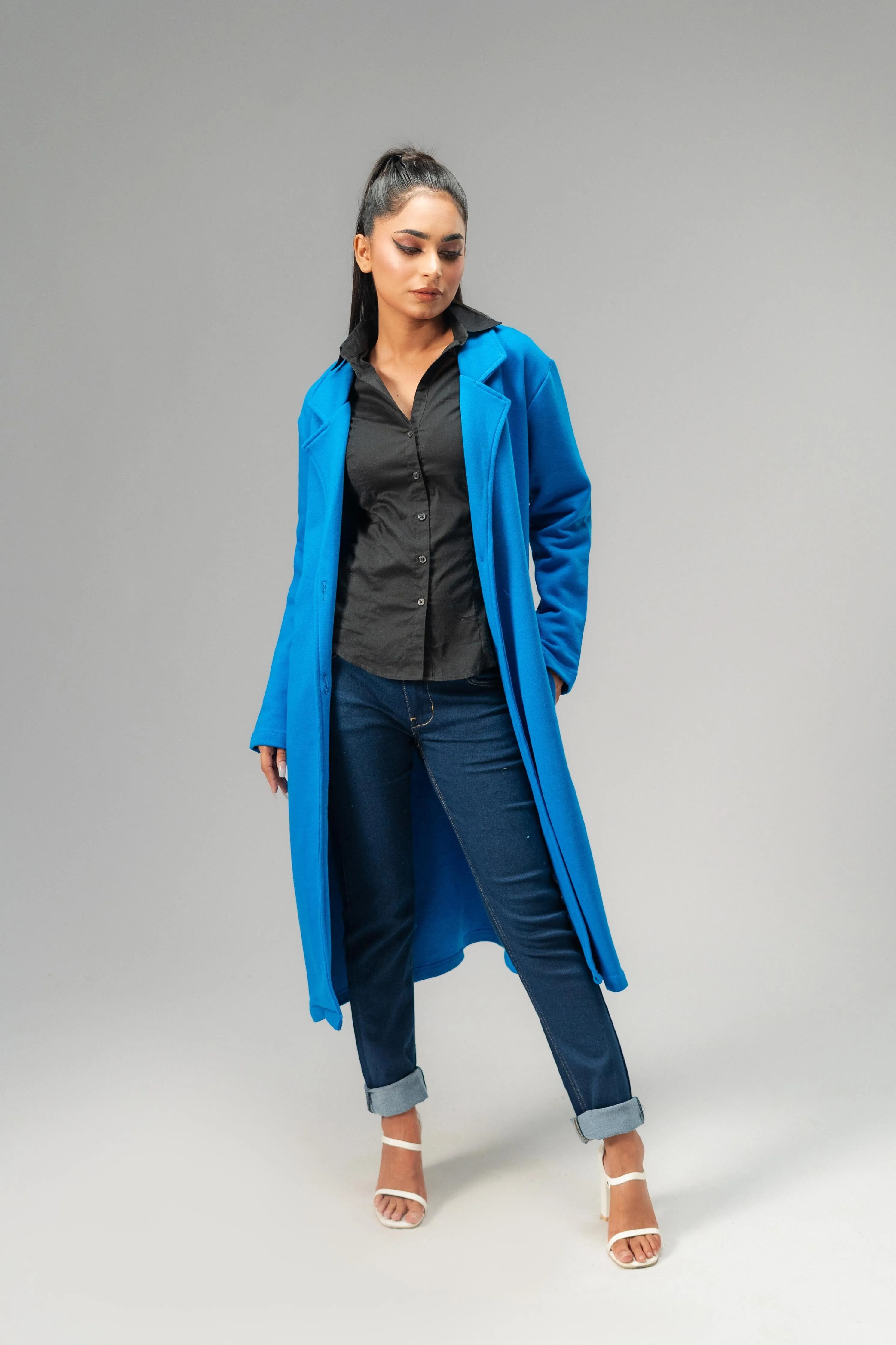 East West Women's Winter Fleece Long Coat