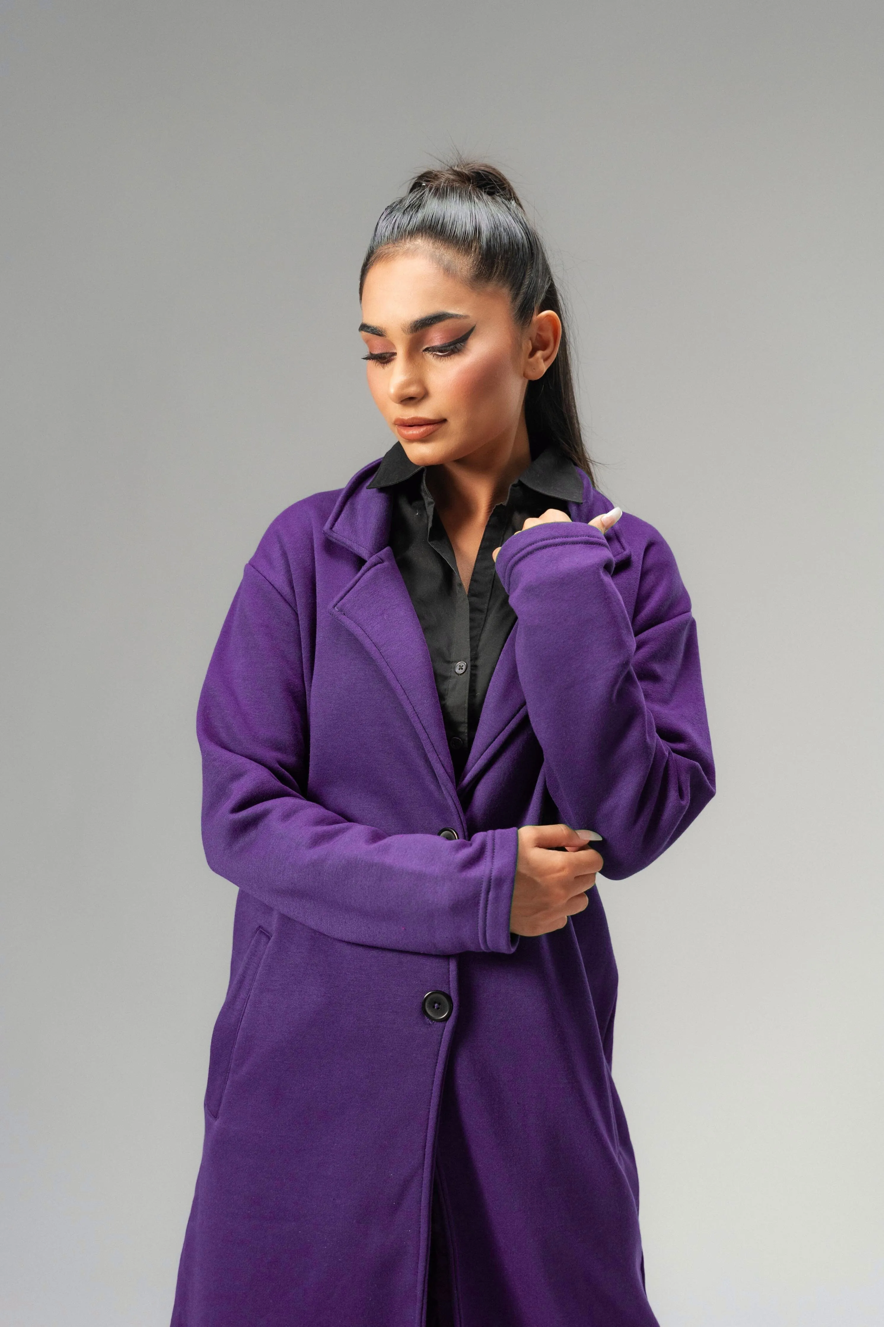 East West Women's Winter Fleece Long Coat