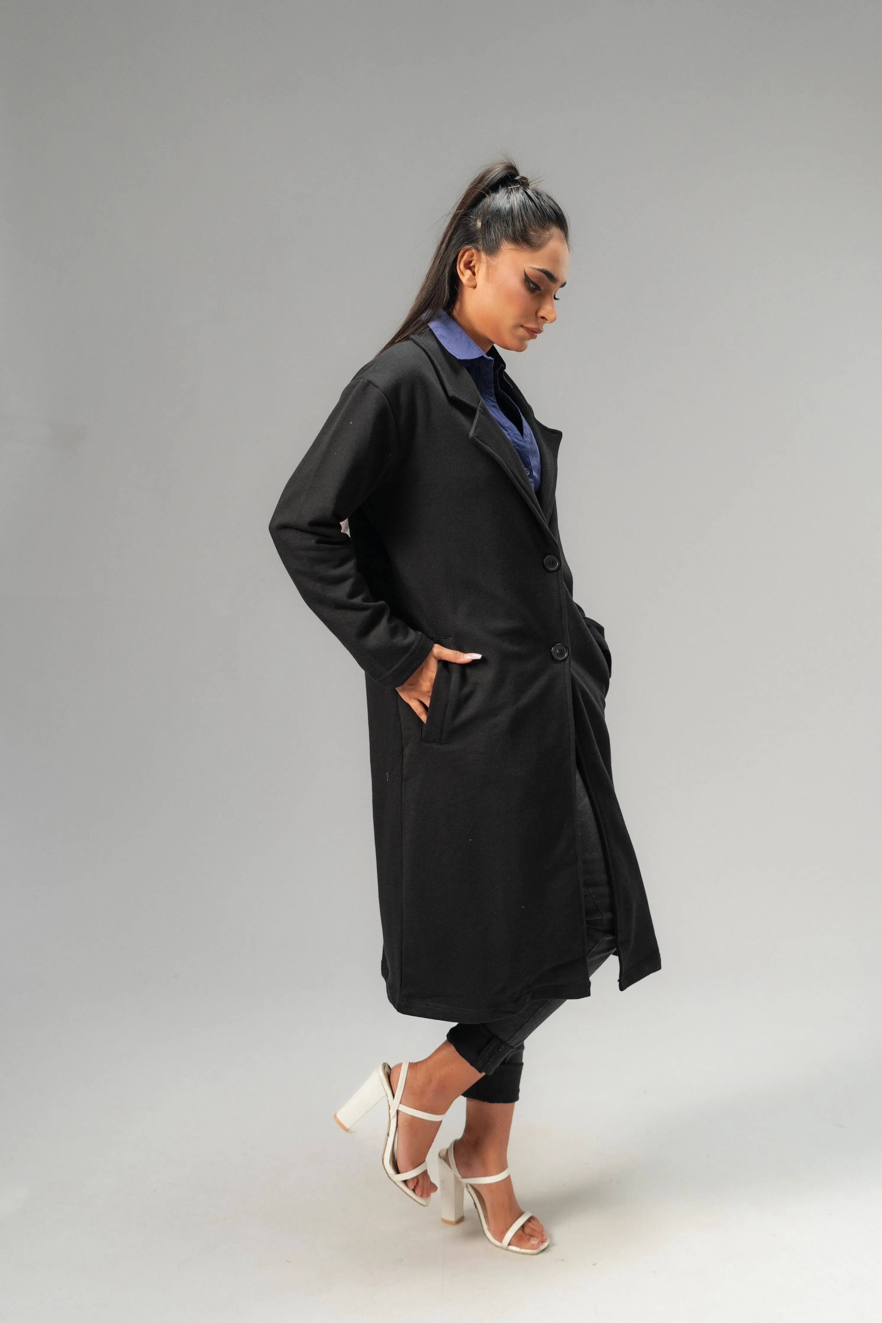 East West Women's Winter Fleece Long Coat