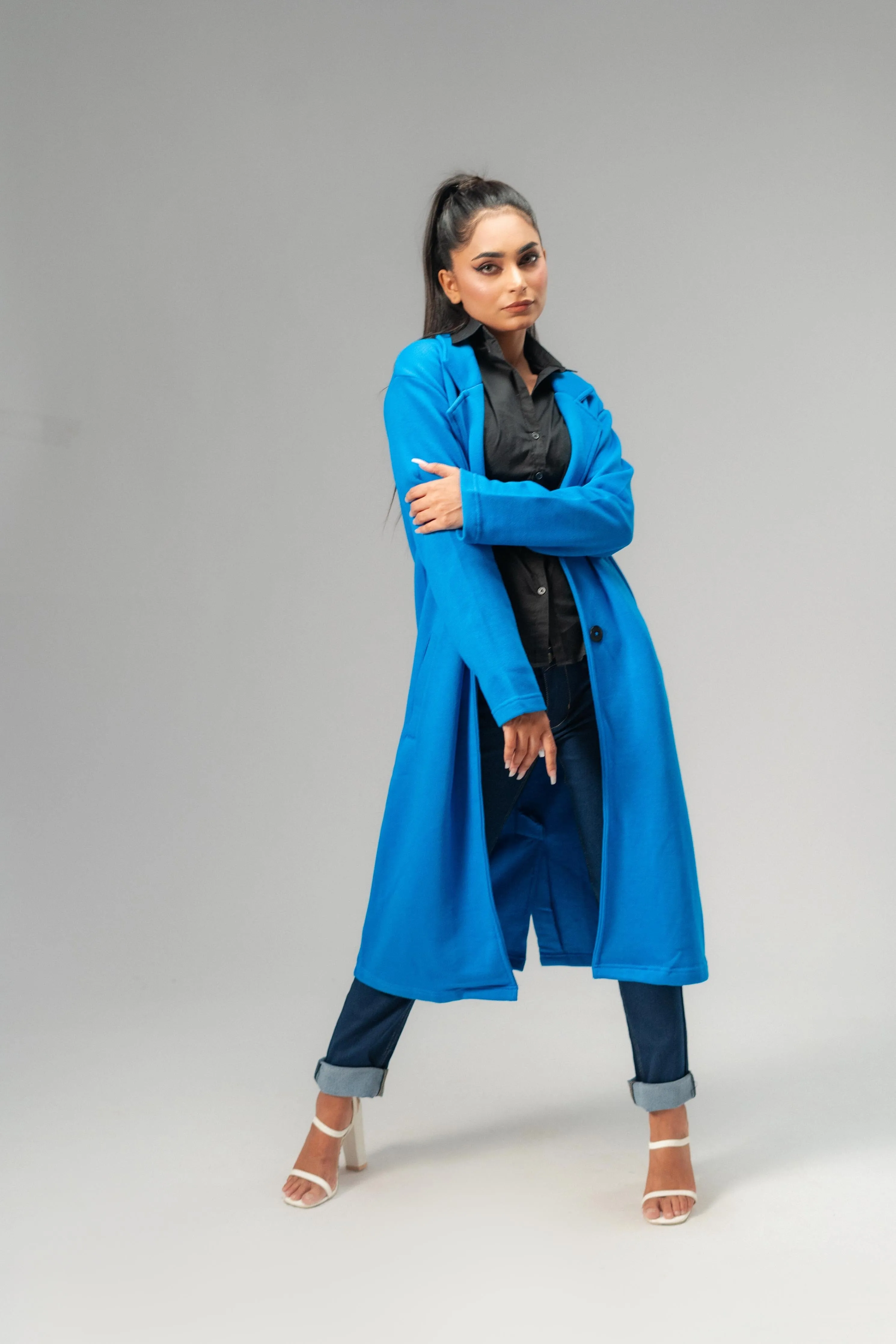 East West Women's Winter Fleece Long Coat