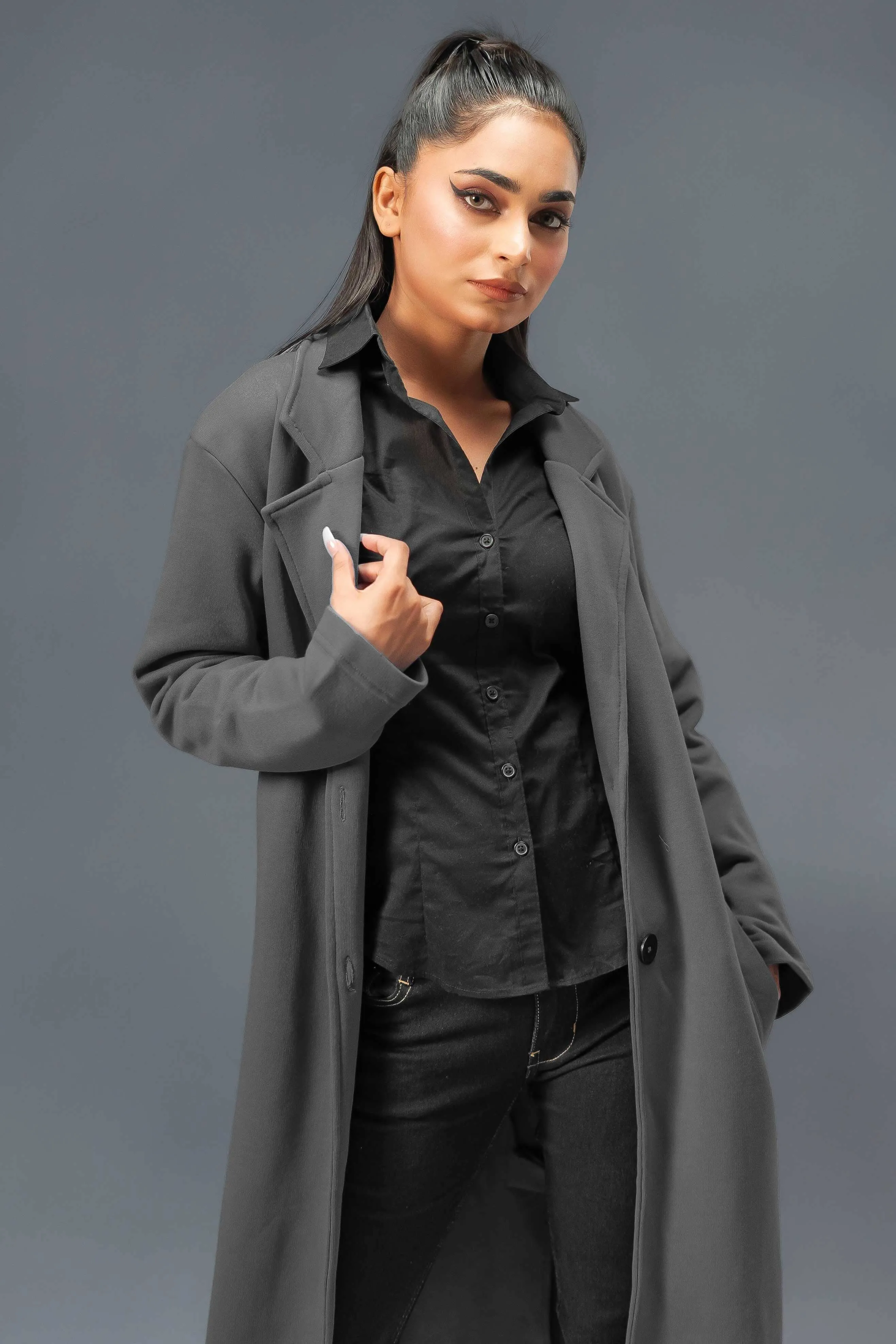 East West Women's Winter Fleece Long Coat