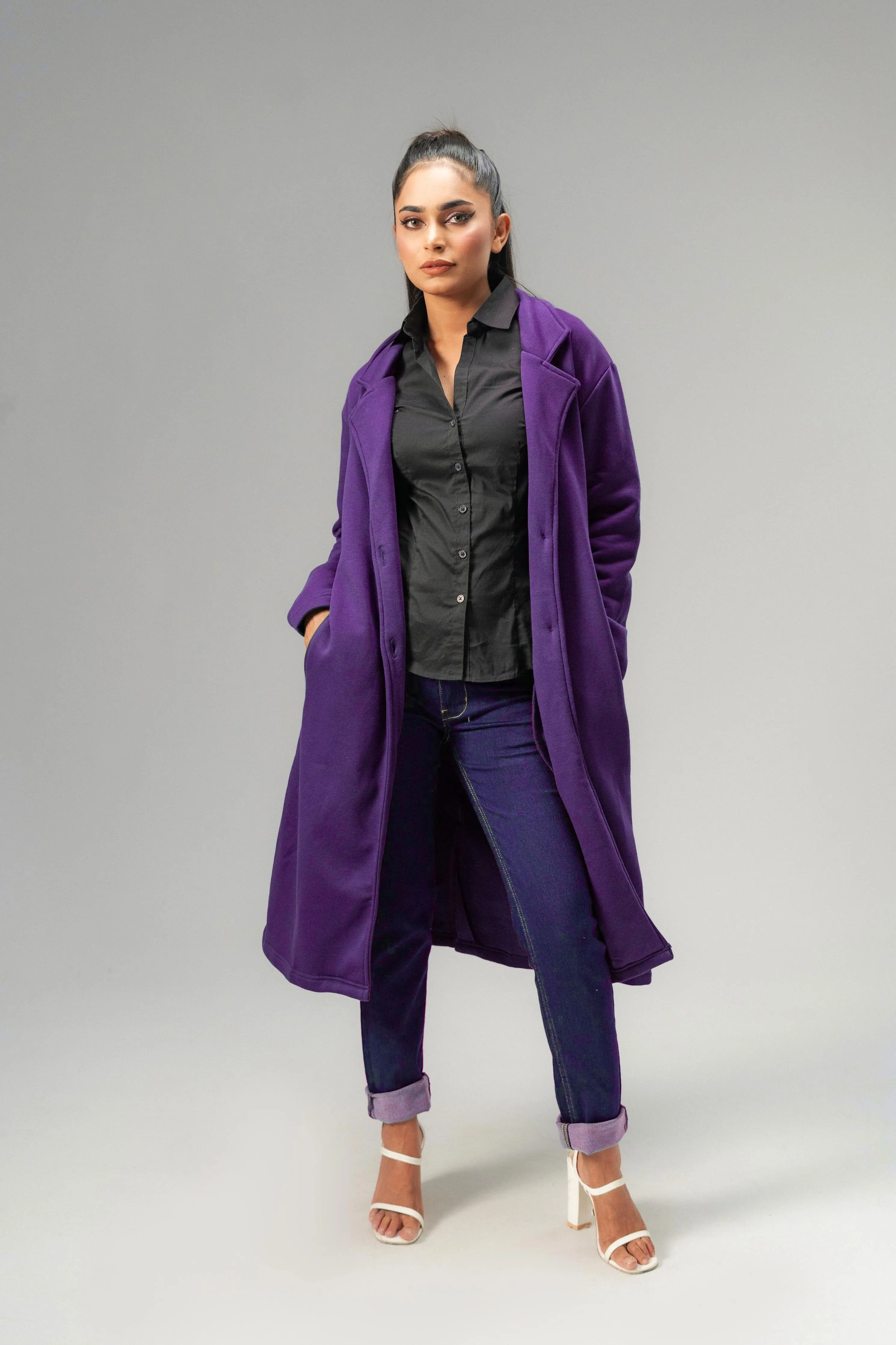 East West Women's Winter Fleece Long Coat