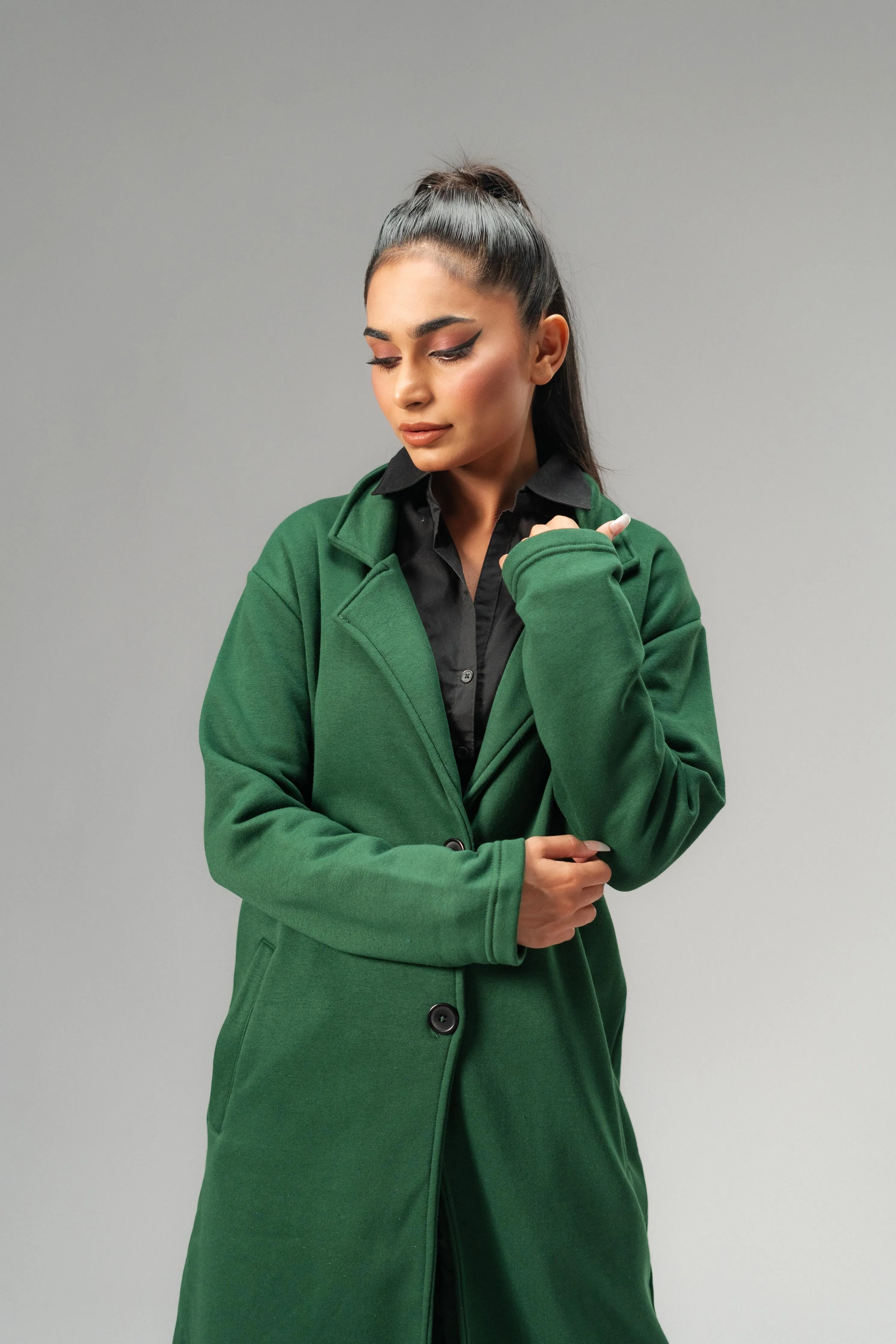 East West Women's Winter Fleece Long Coat