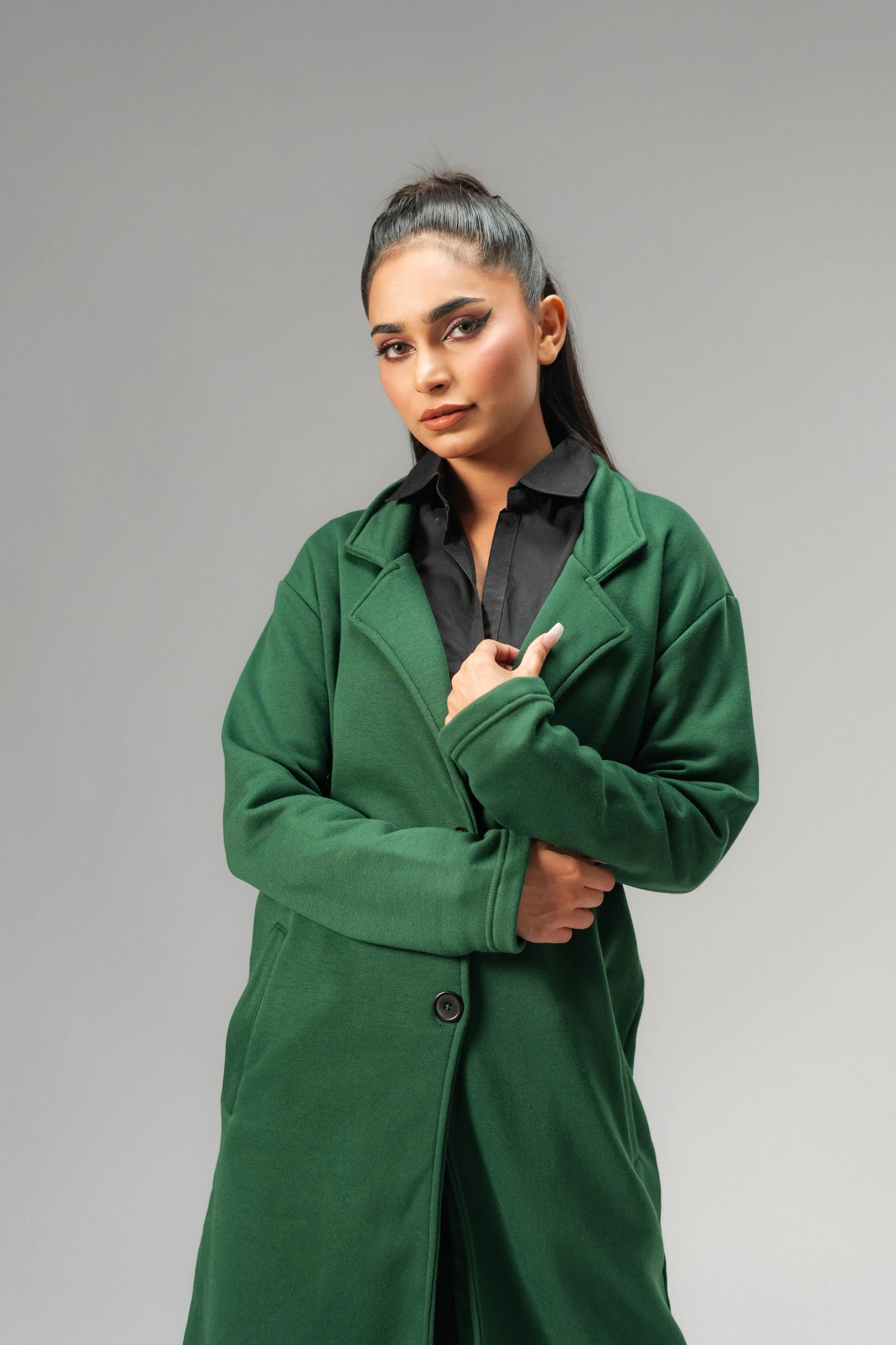 East West Women's Winter Fleece Long Coat