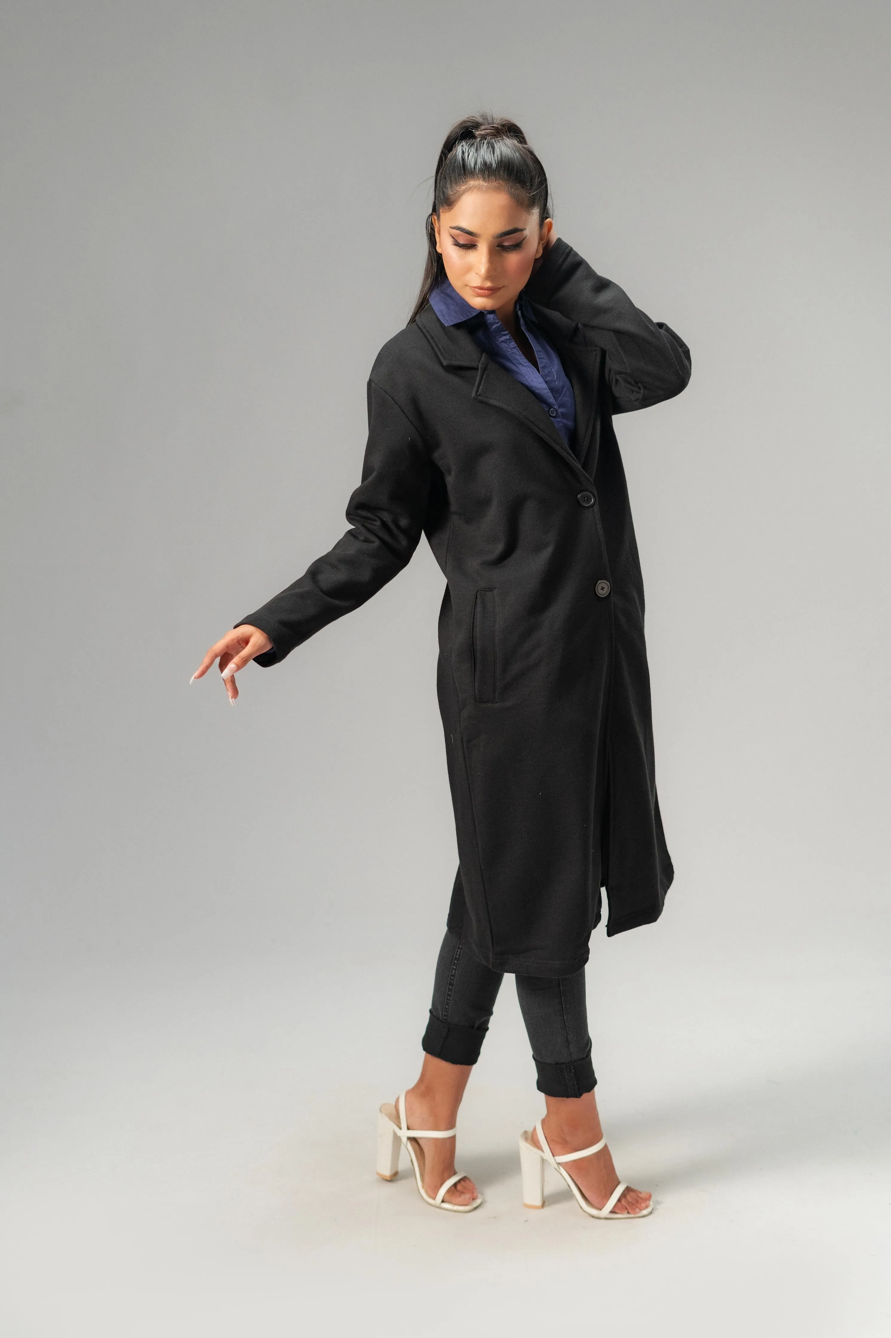 East West Women's Winter Fleece Long Coat