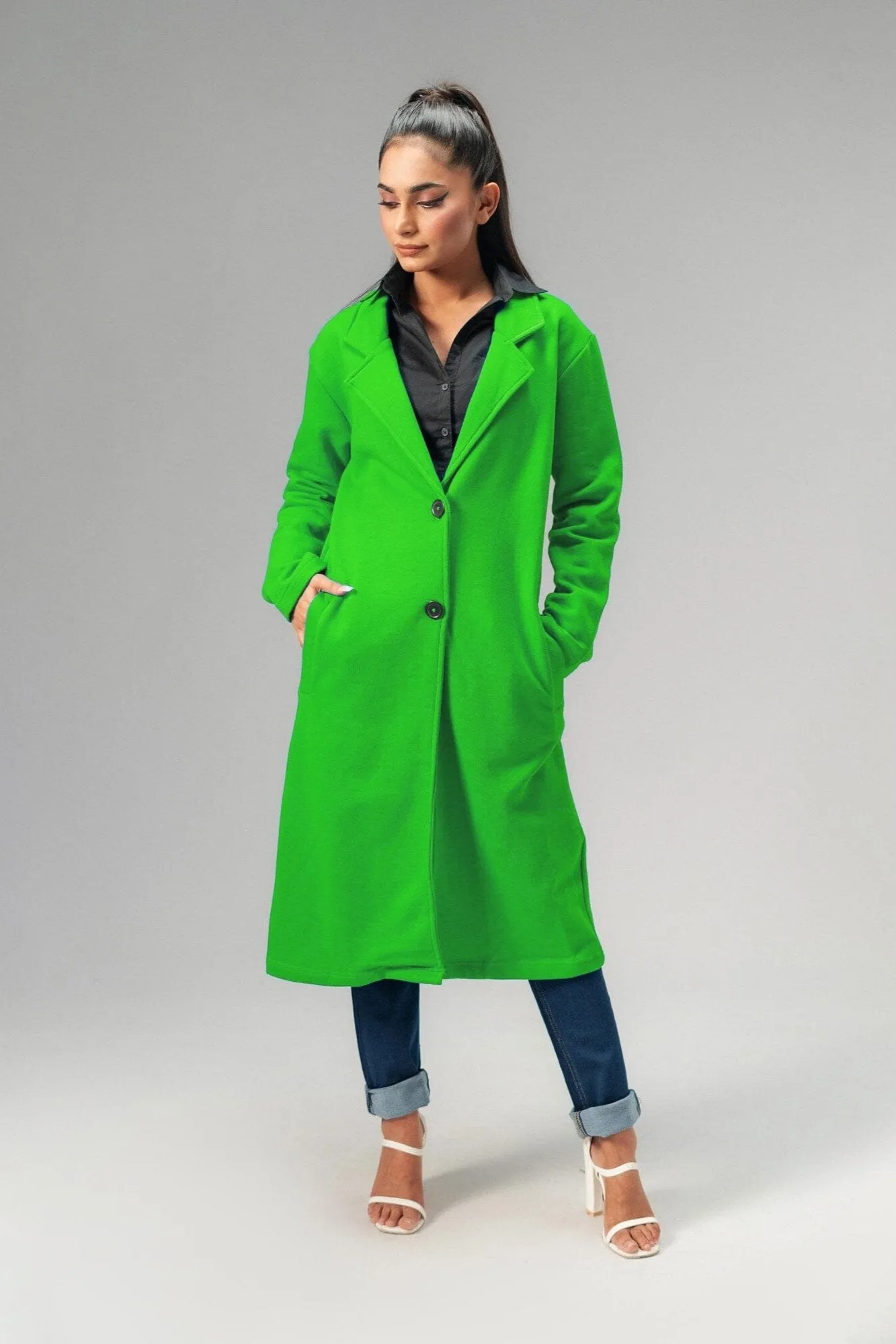 East West Women's Winter Fleece Long Coat