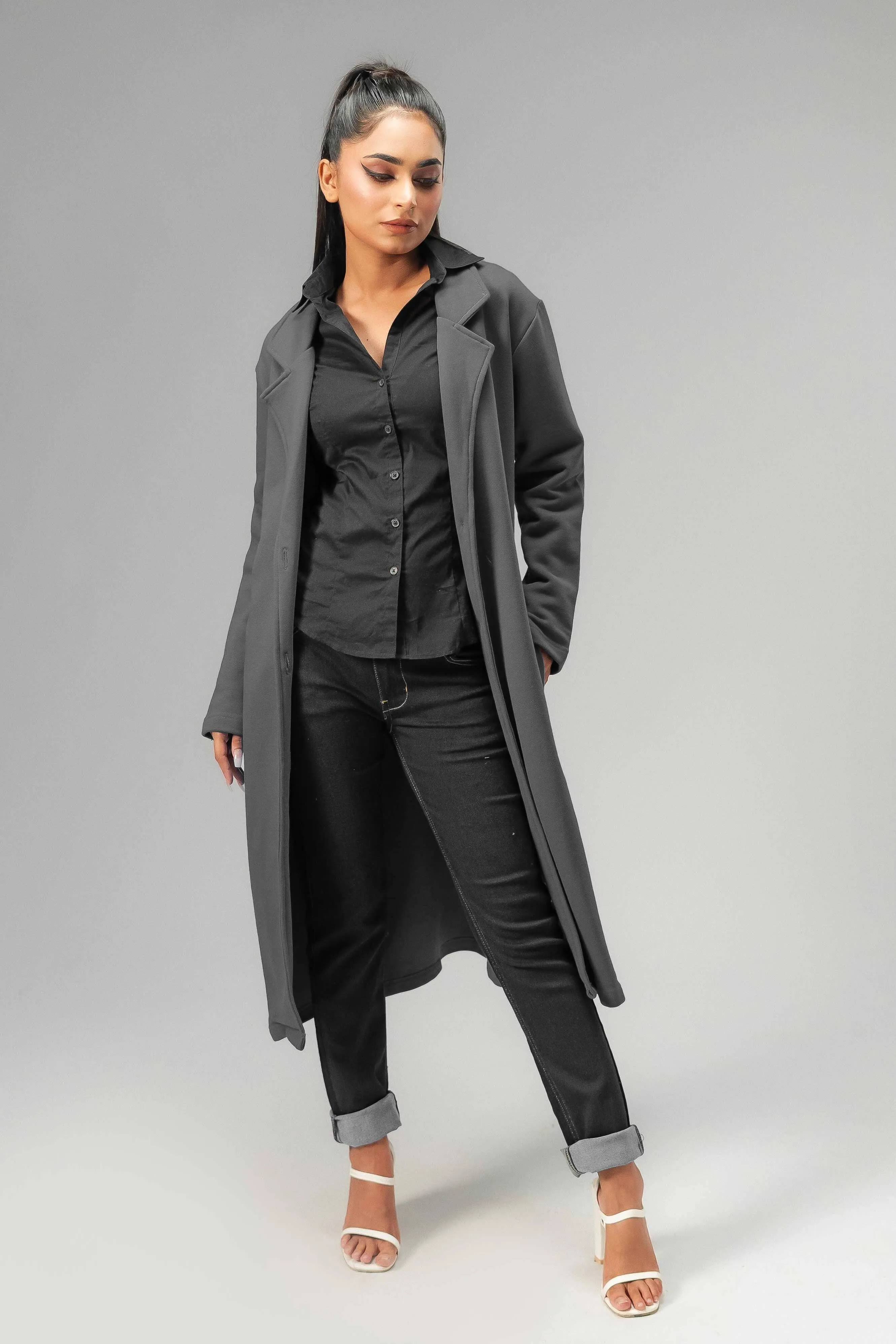 East West Women's Winter Fleece Long Coat