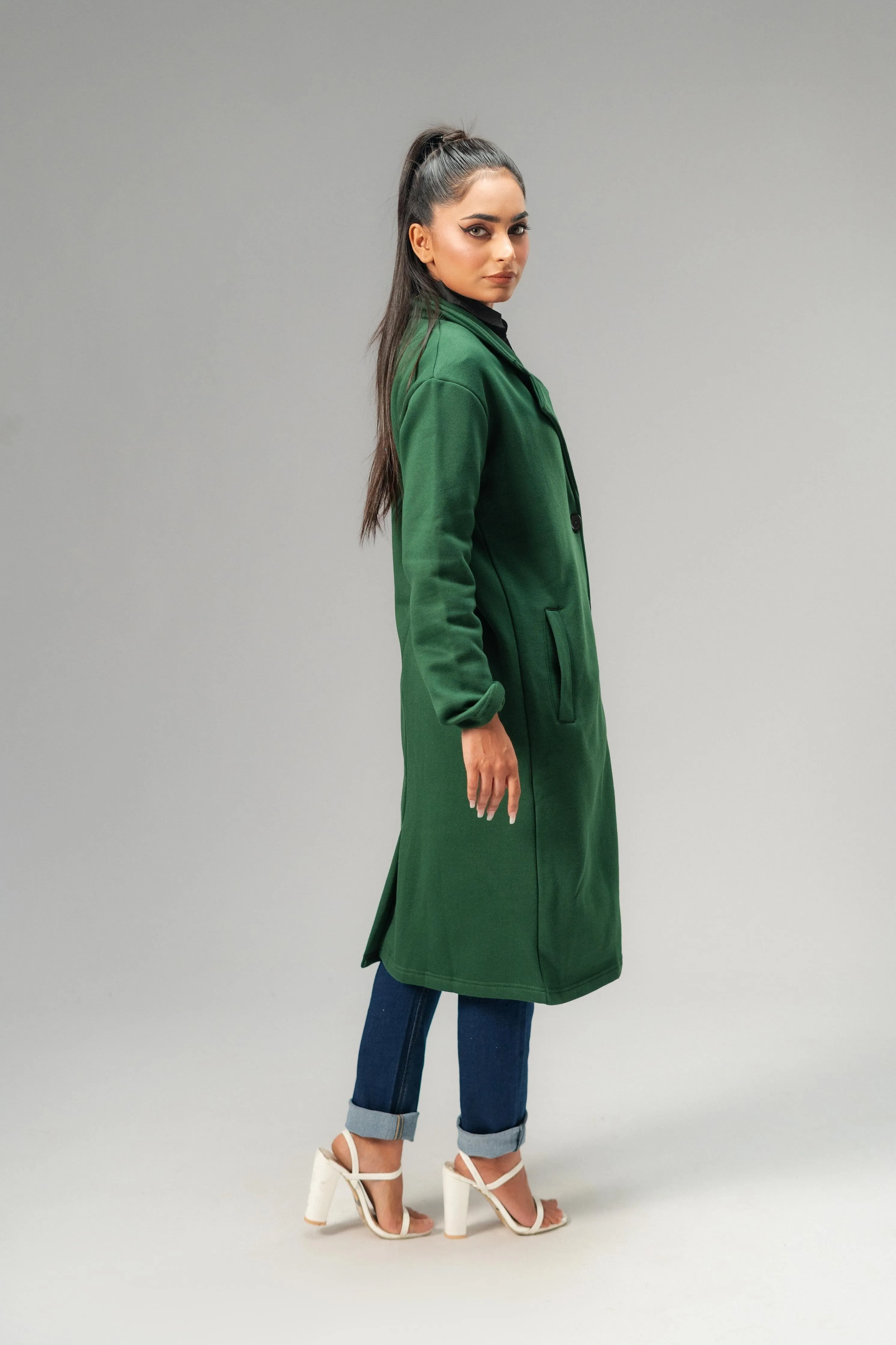 East West Women's Winter Fleece Long Coat