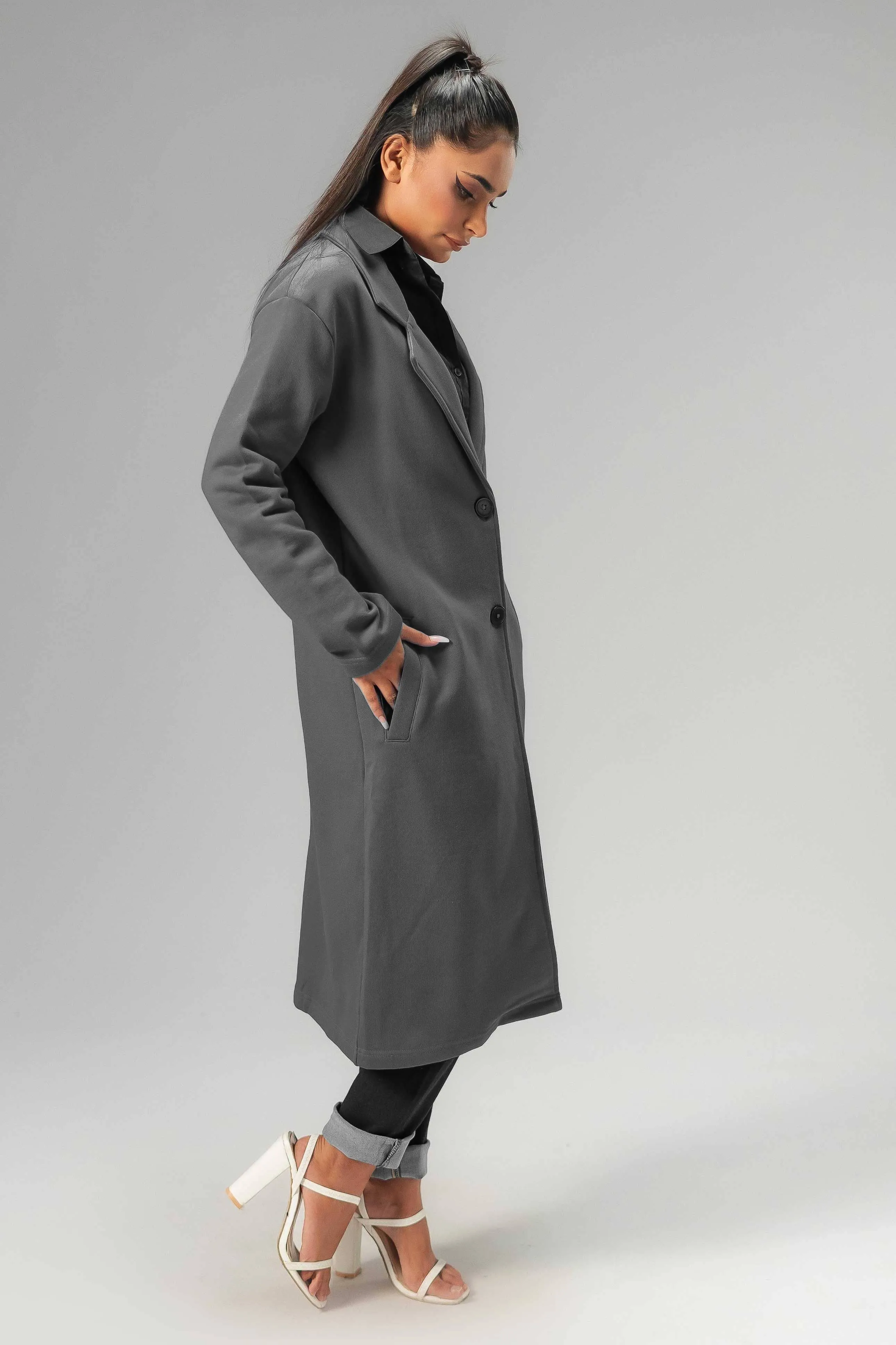 East West Women's Winter Fleece Long Coat