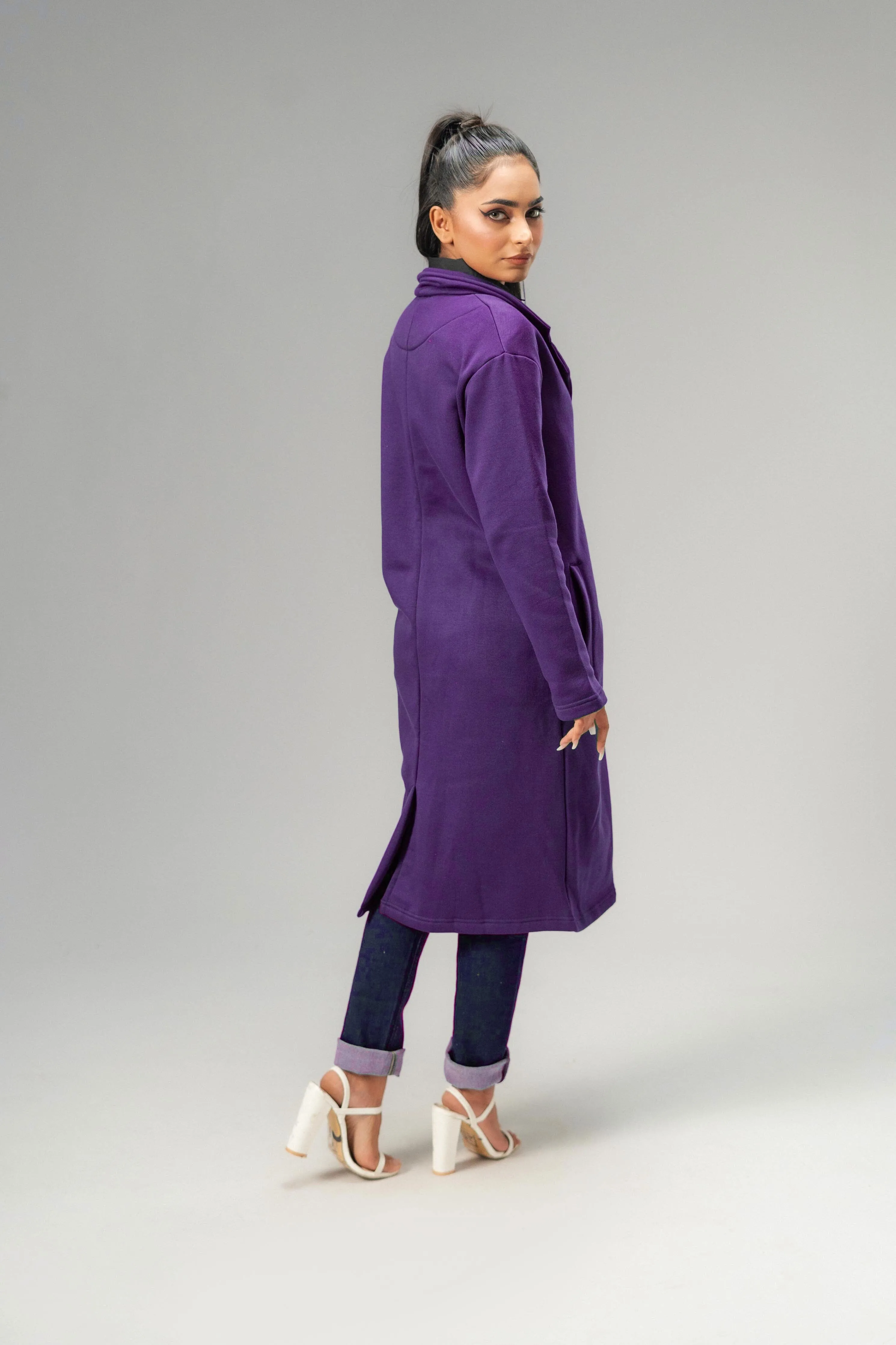 East West Women's Winter Fleece Long Coat