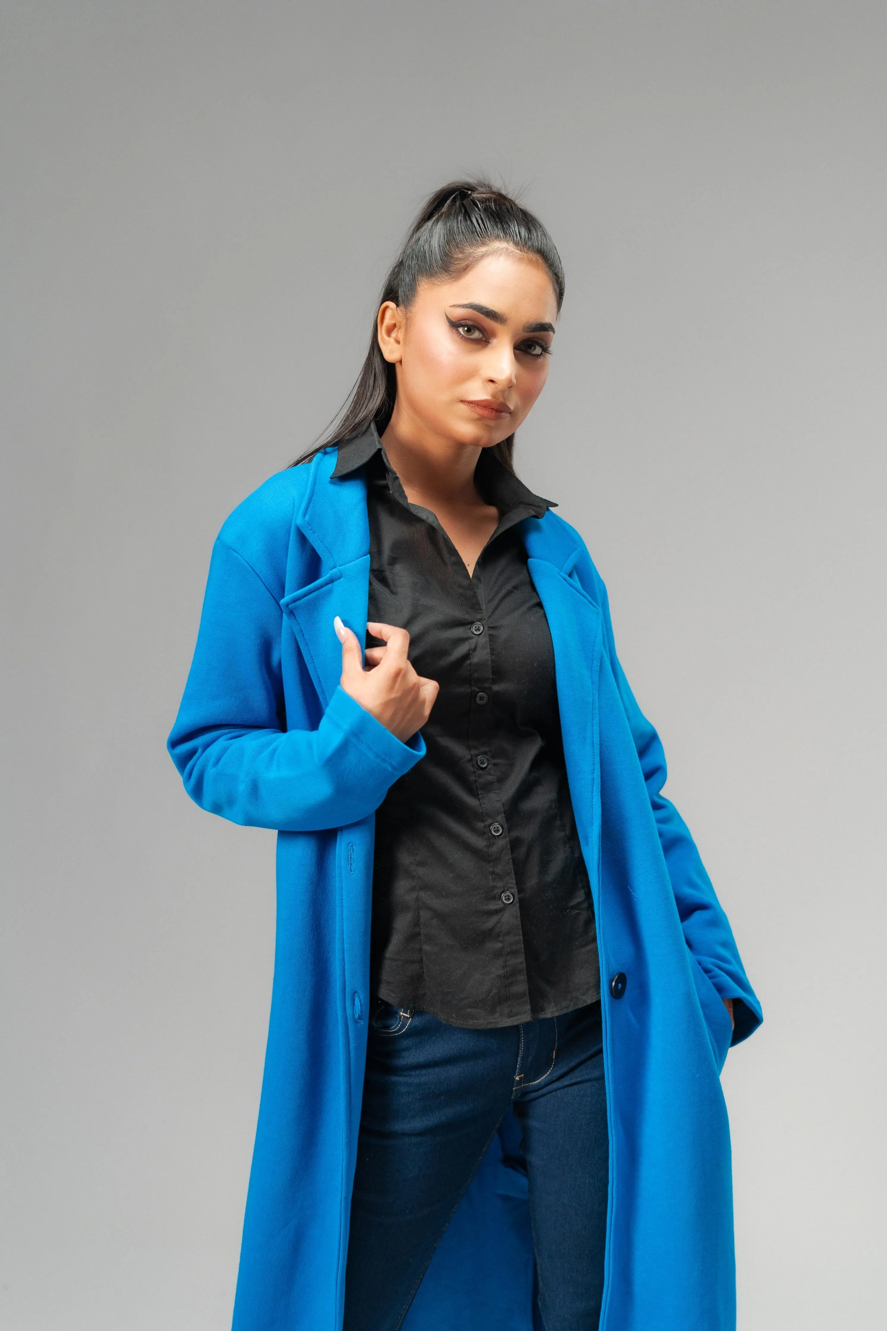 East West Women's Winter Fleece Long Coat