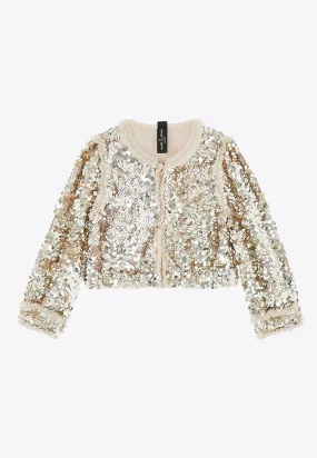 Girls Hallie Sequined Bomber Jacket