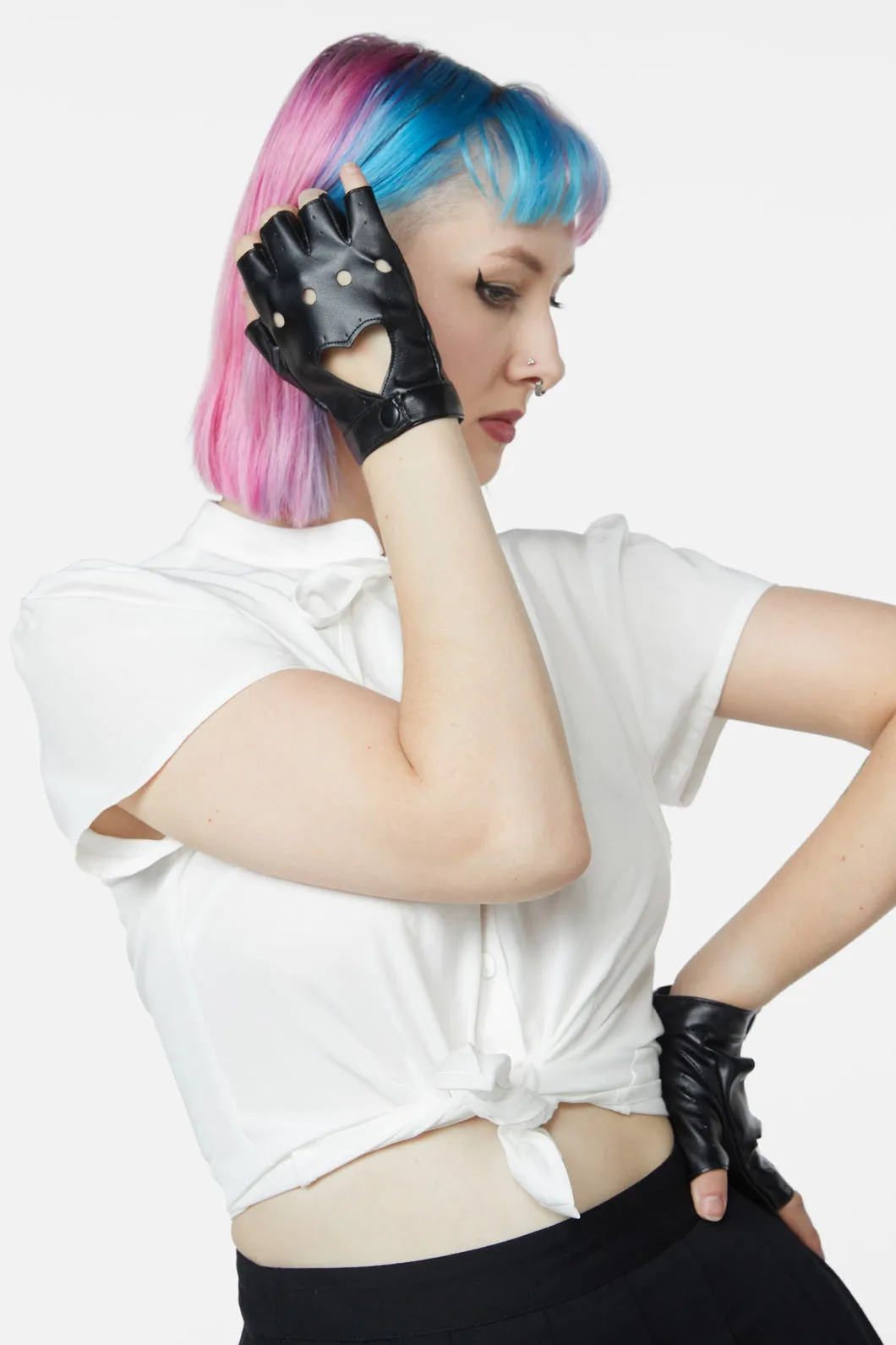 Heart PU Gloves