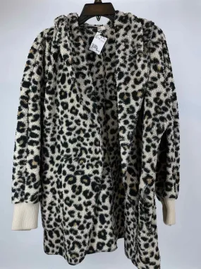 Hem & Thread Size One Size Fleece Animal Open Front Coat