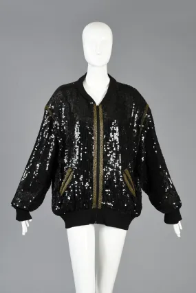 Indian Chief Sequined Bomber Jacket