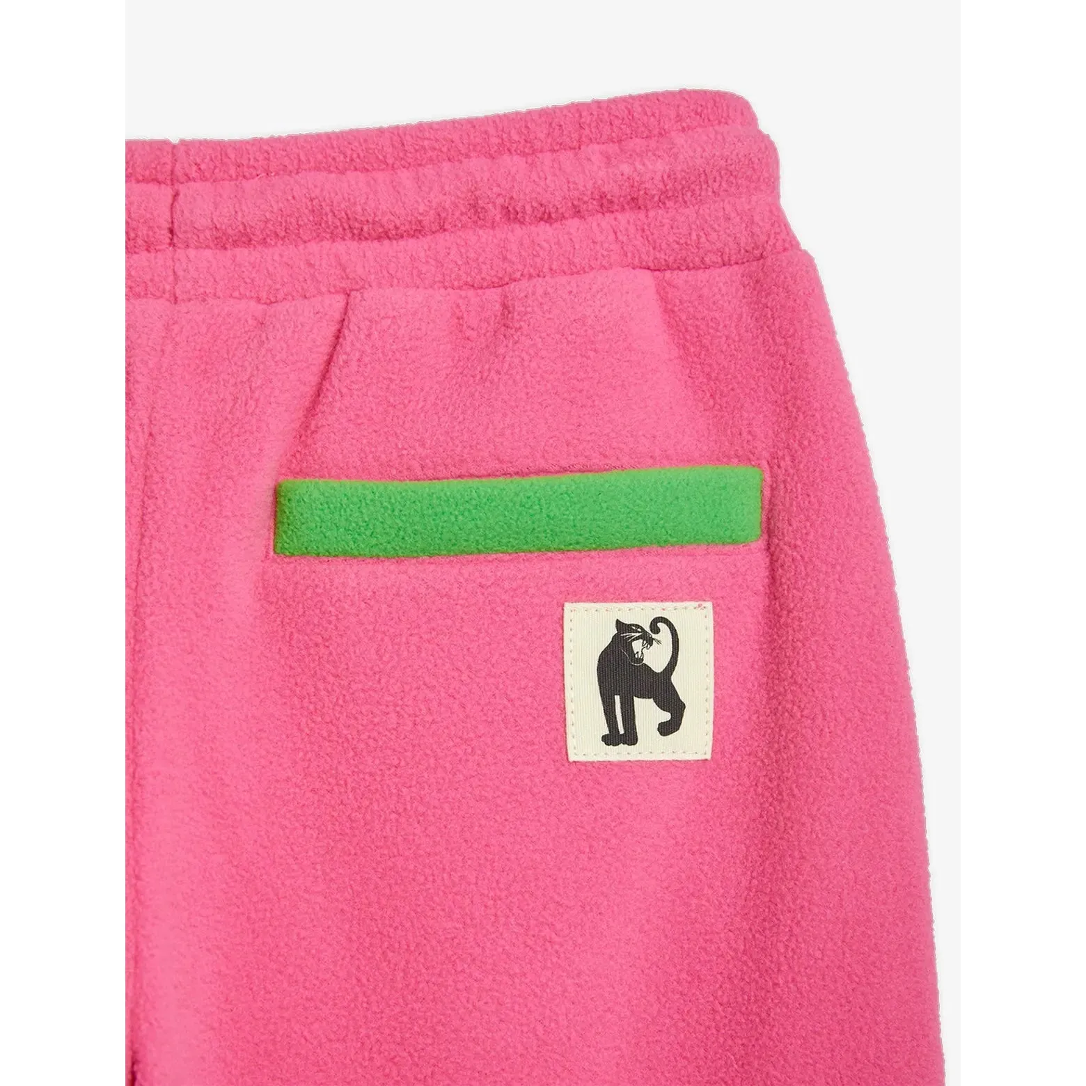 MINI RODINI - Fleece Panel Trousers - Pink and Green