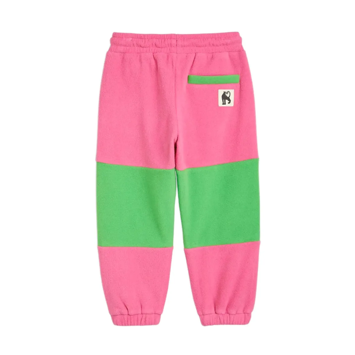 MINI RODINI - Fleece Panel Trousers - Pink and Green