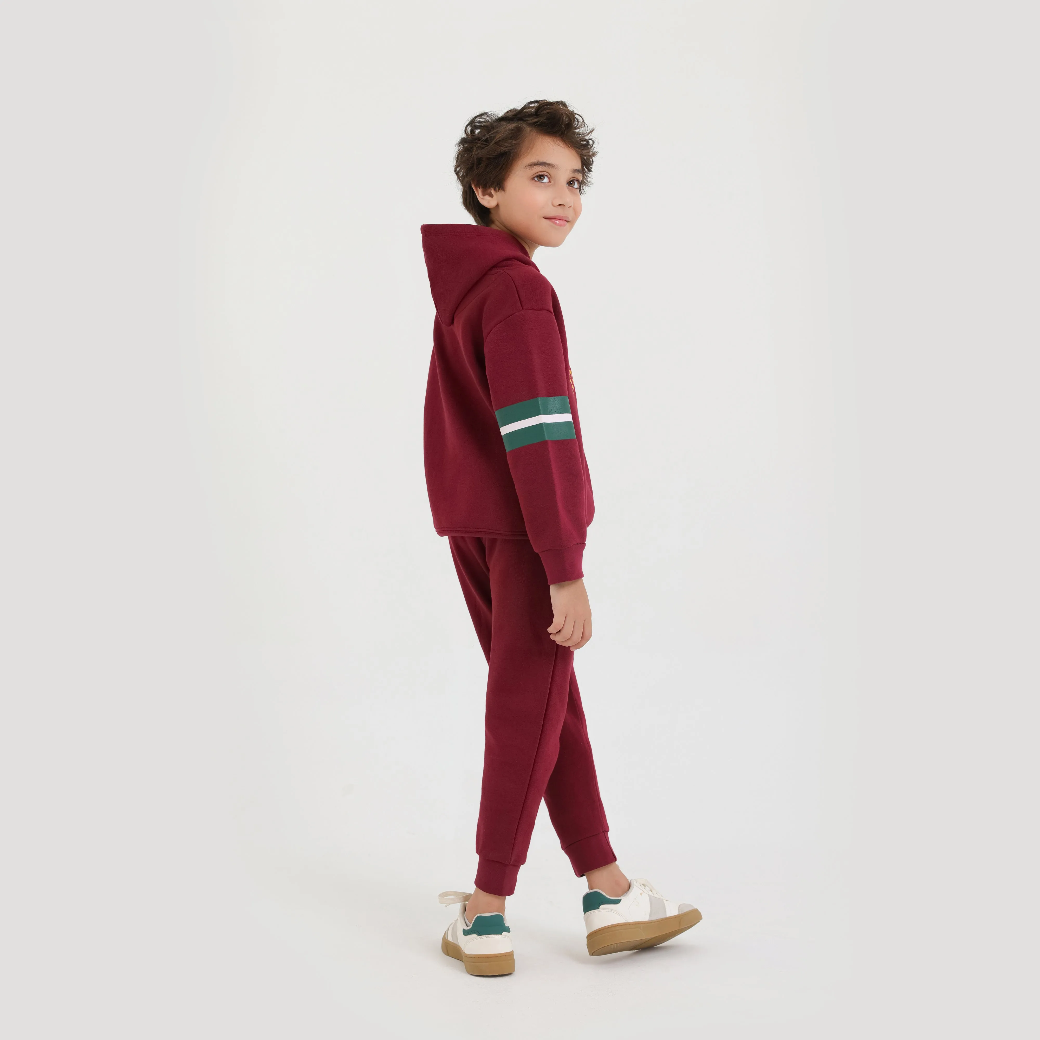Premium Quality Sleeve Panel Printed Fleece TrackSuit For Kids