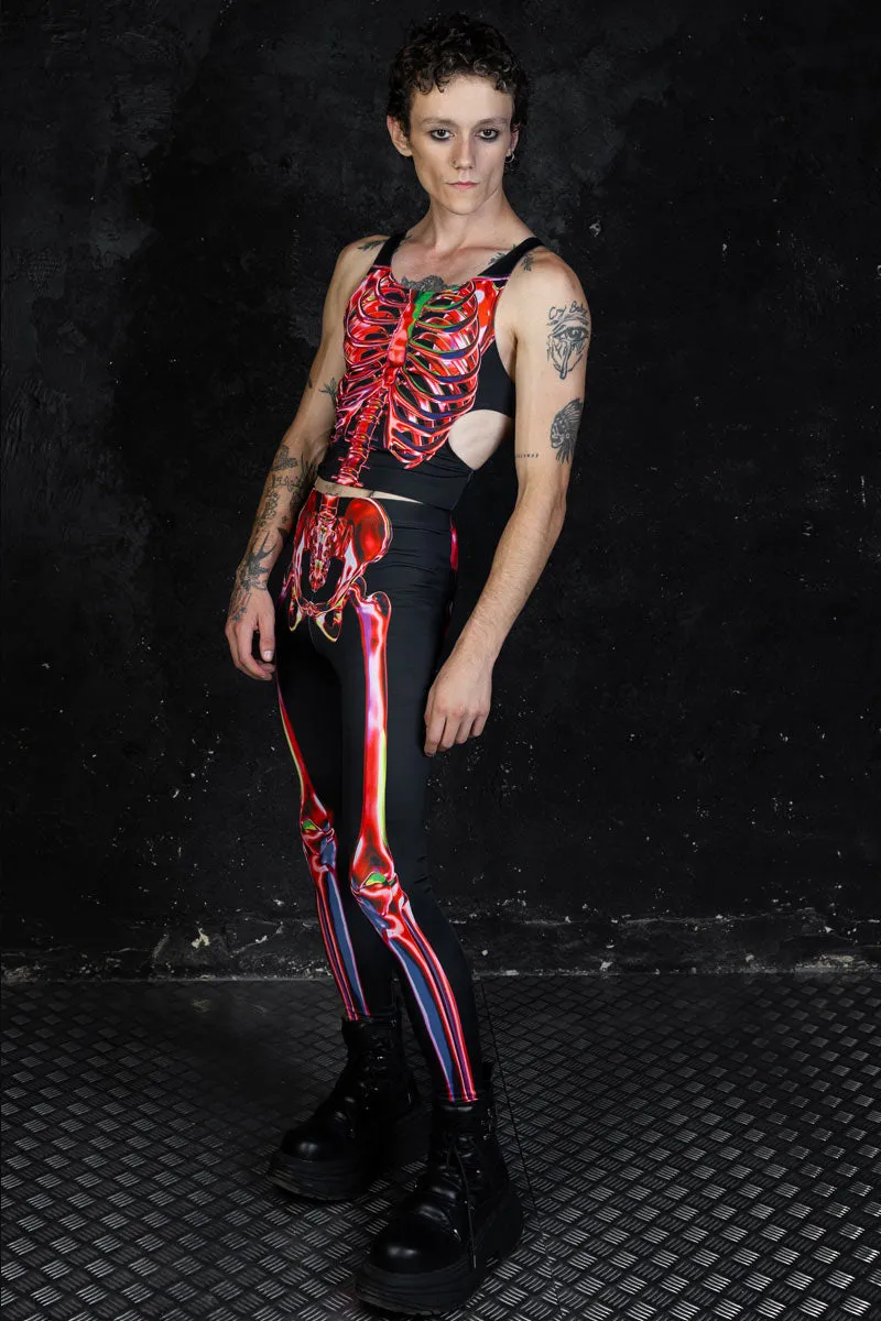 Ruby Skeleton Men Leggings Set