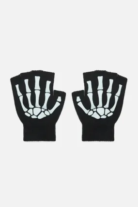 Skeleton Fingerless Gloves