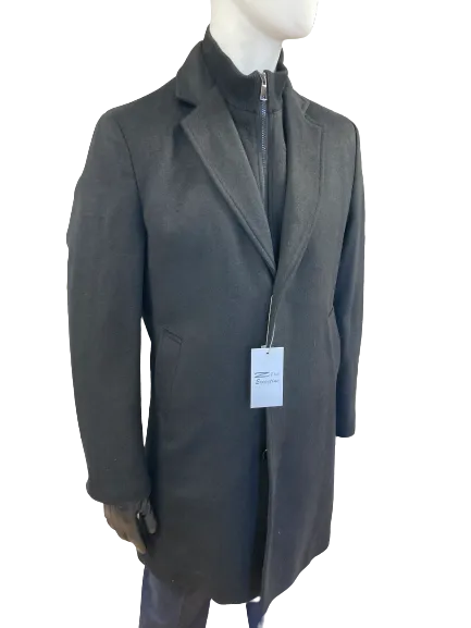 Zeke Men's 3/4 Length Wool Coat